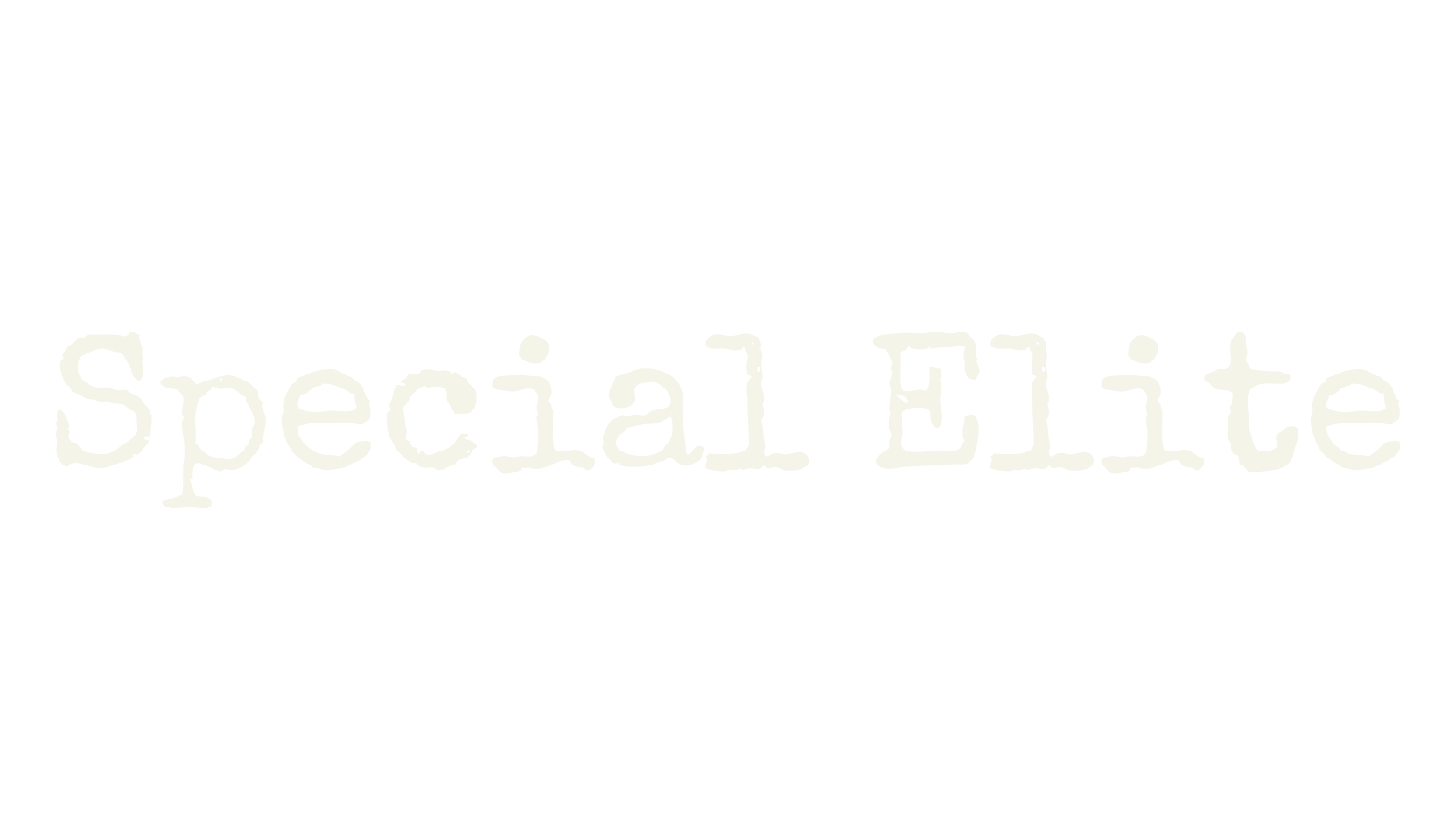 Special Elite, display market font preview