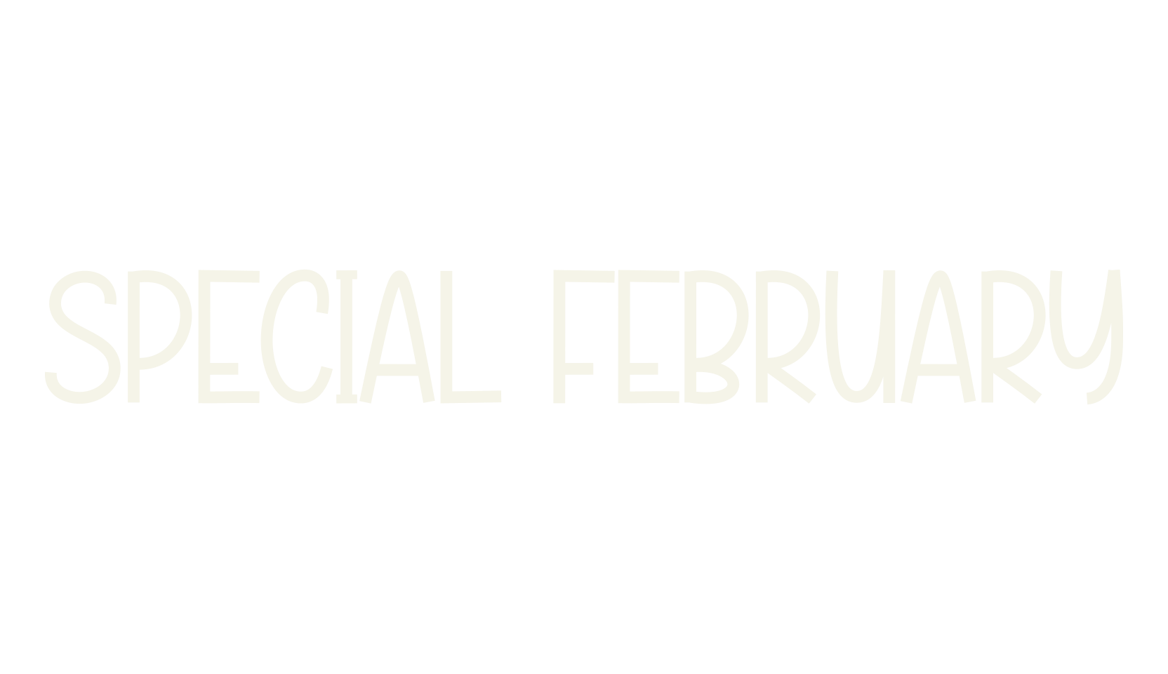 Special February, script font preview