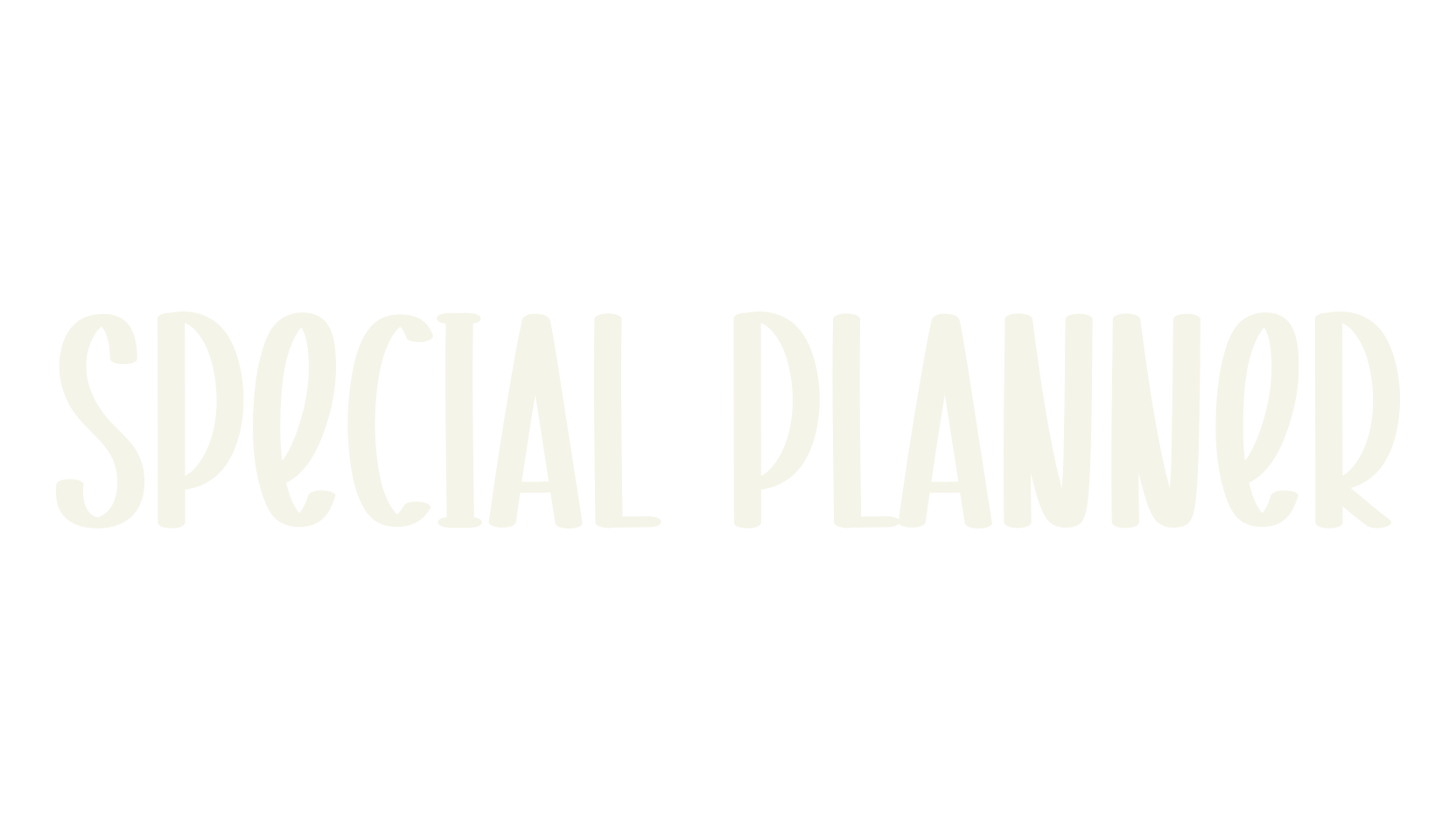Special Planner, handwriting font preview