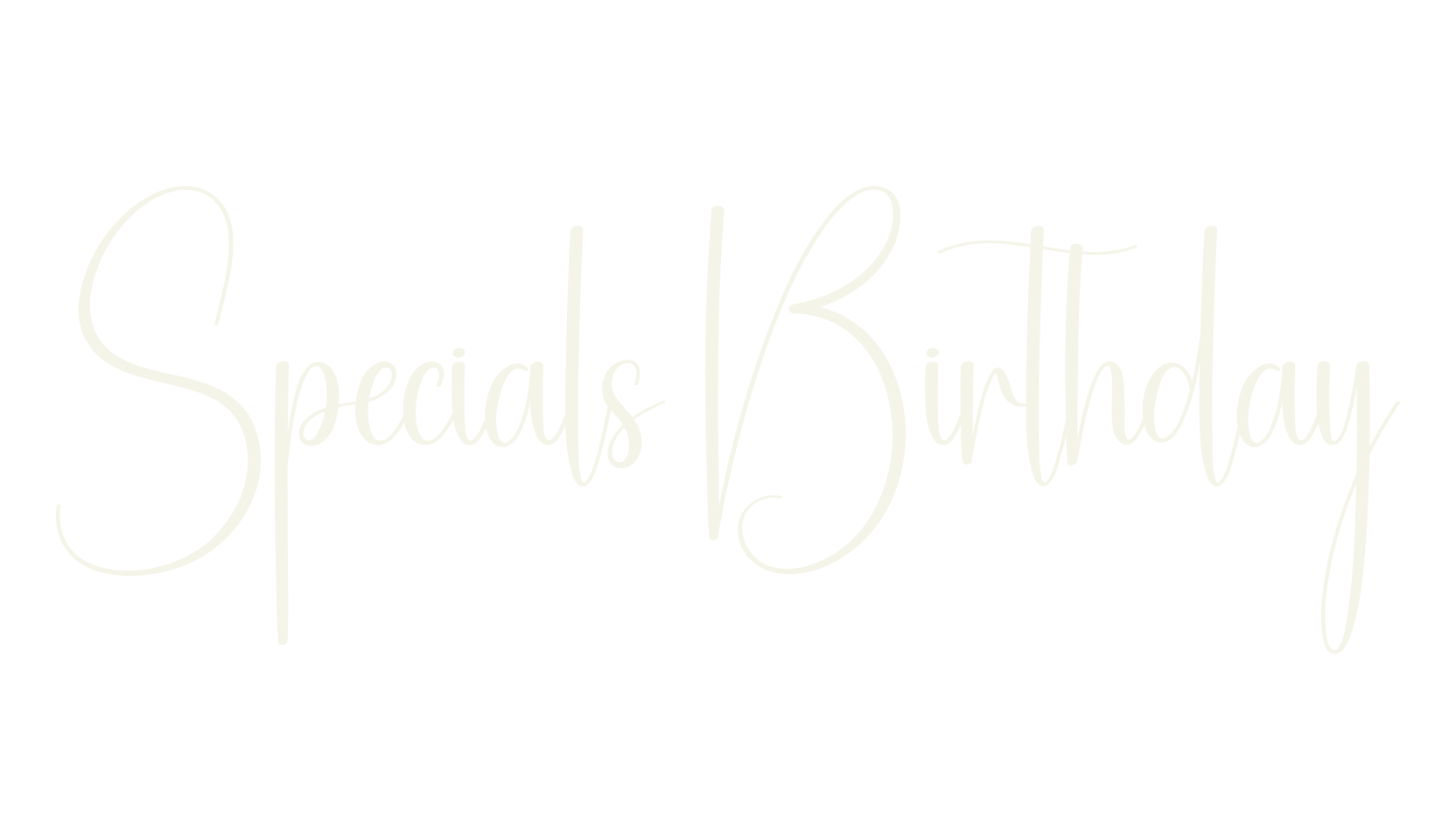 Specials Birthday, calligraphy font preview