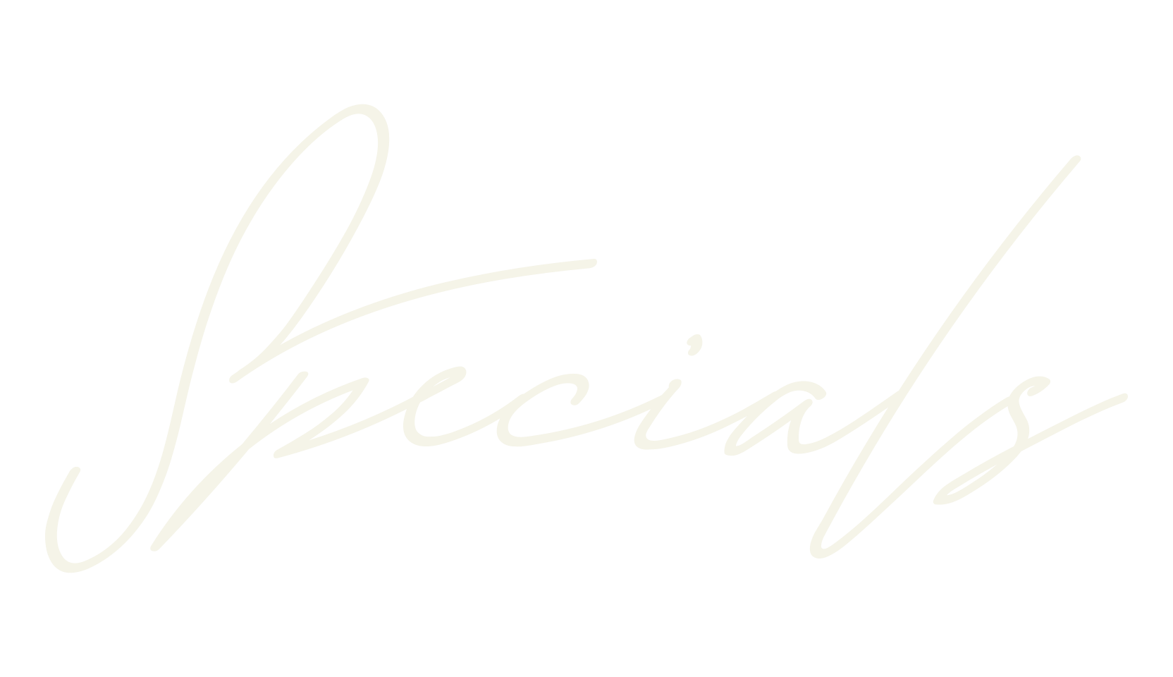 Specials, cursive font preview