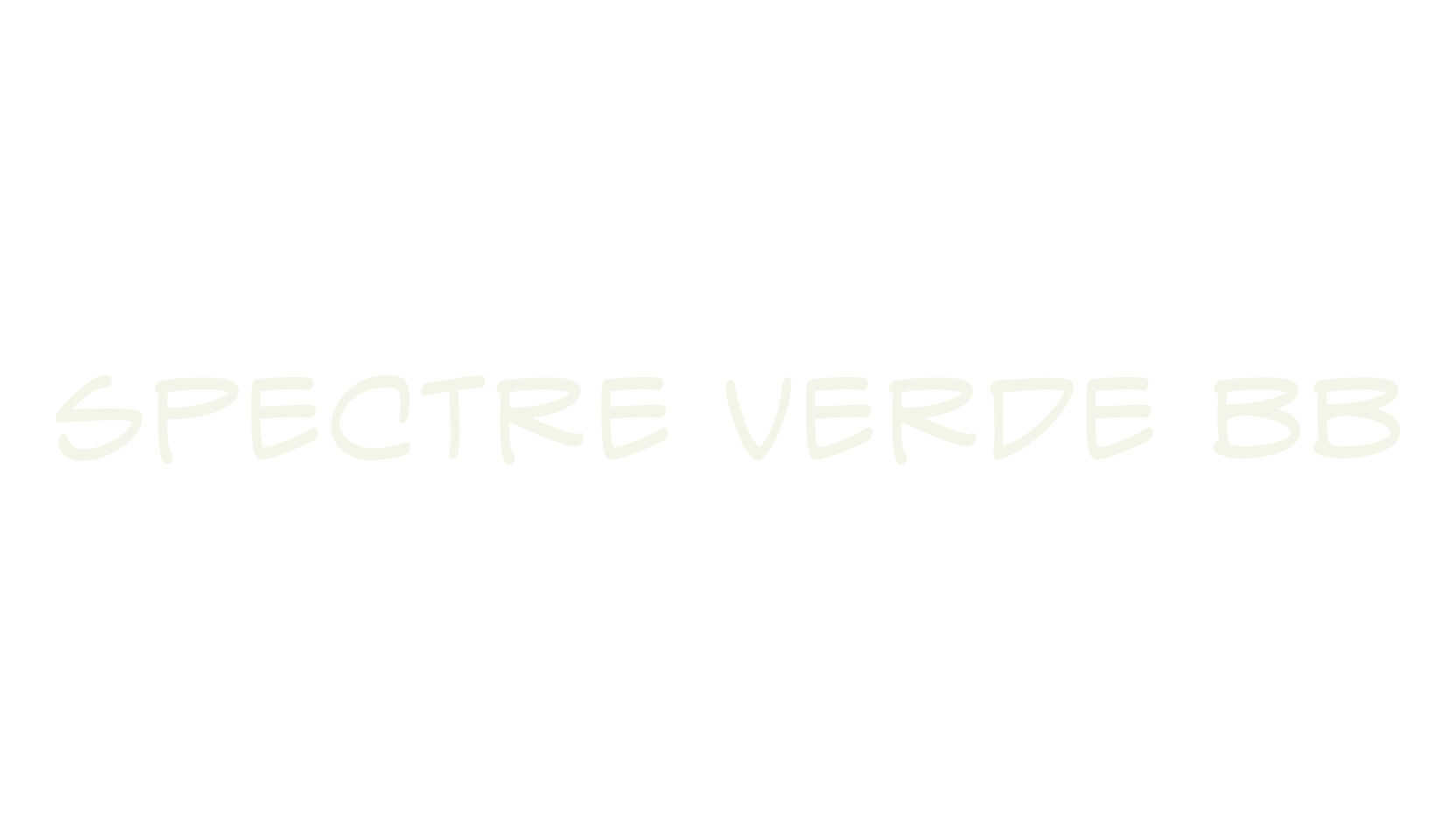 Spectre Verde BB, handwritten font preview