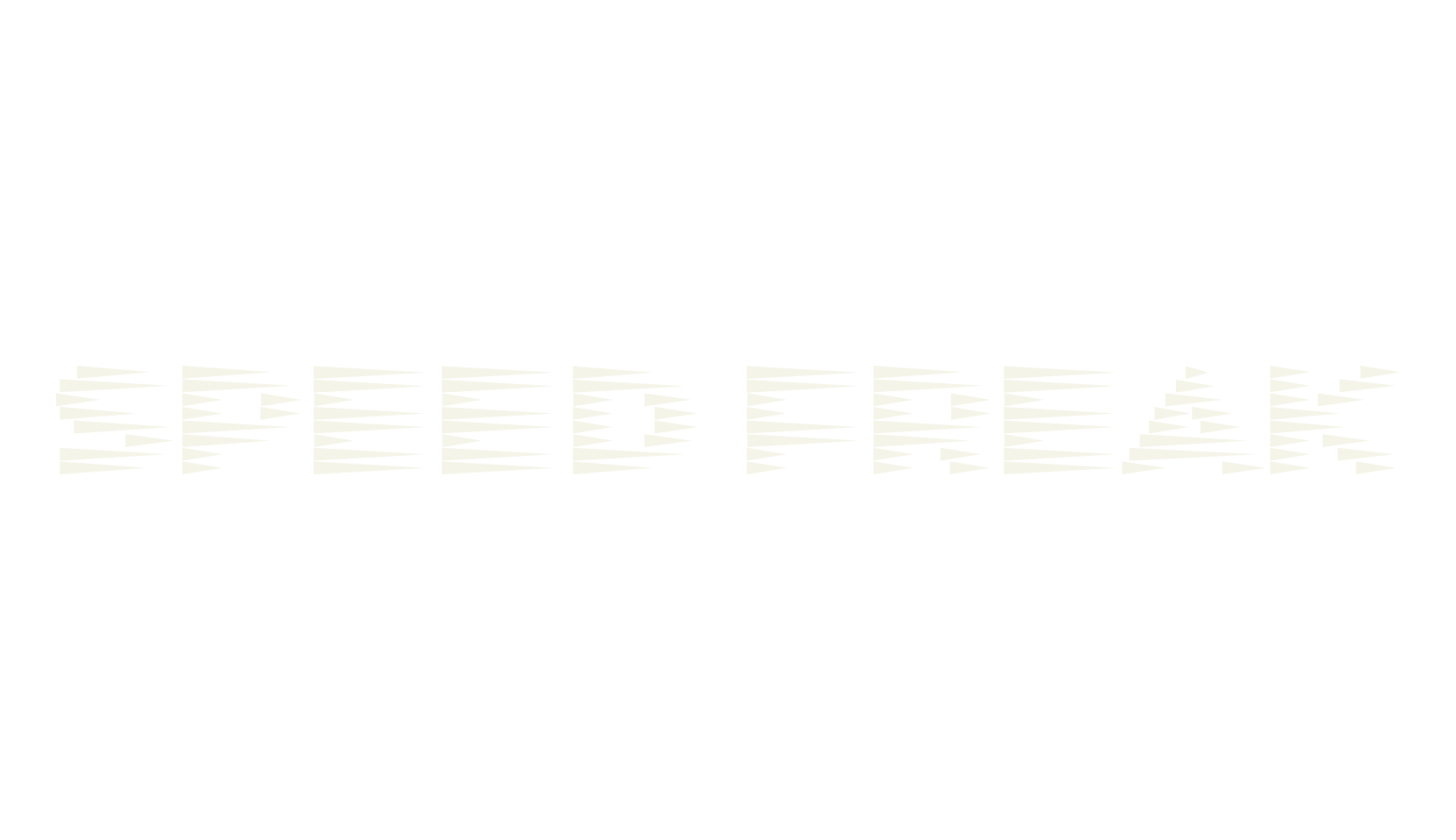 Speed Freak, racing font preview