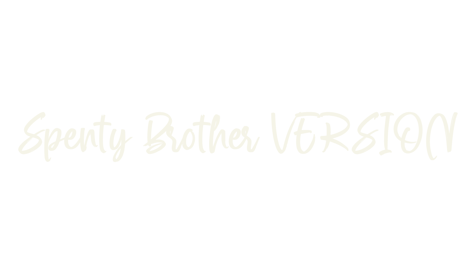 Spenty Brother VERSION, script font preview
