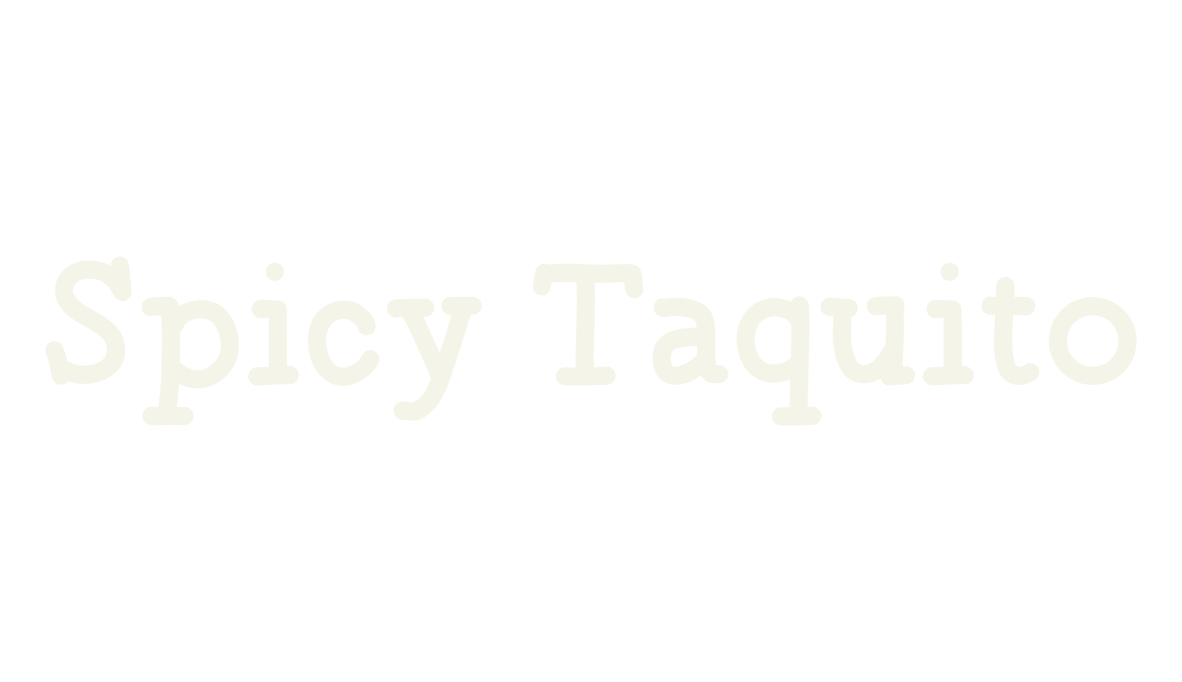 Spicy Taquito, handwritten font preview