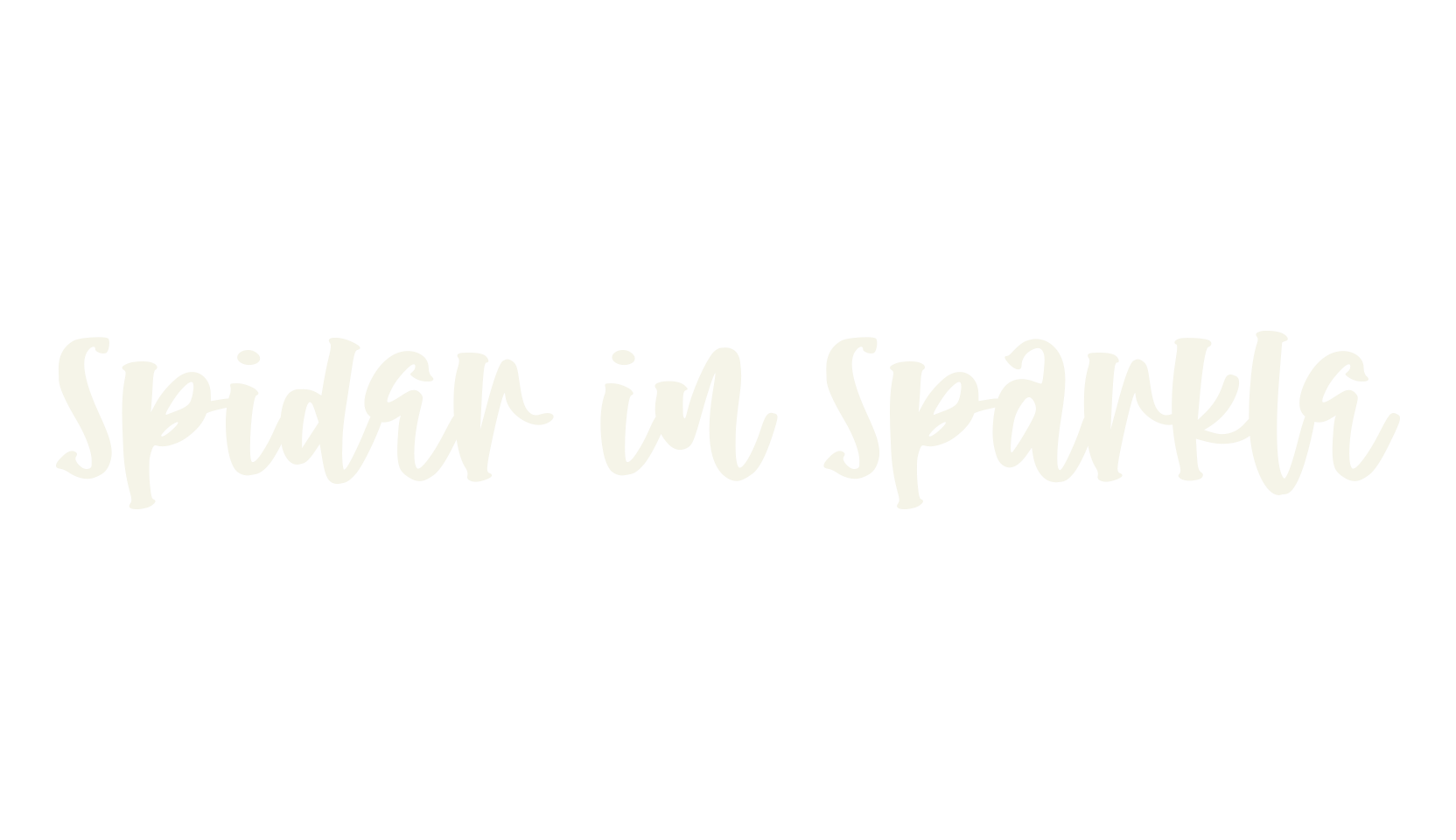 Spider in Sparkle, cursive font preview