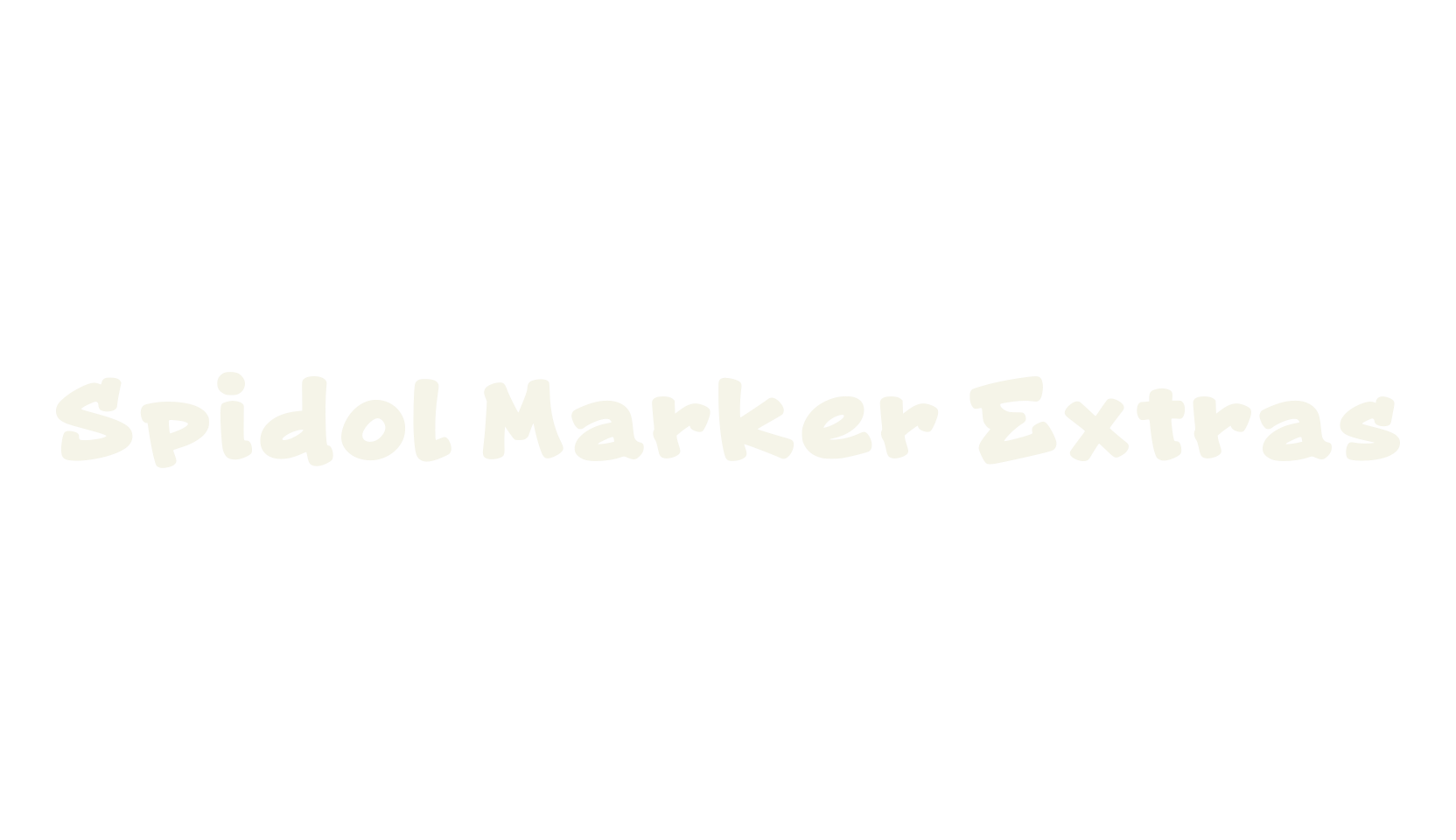 Spidol Marker Extras, logo font preview