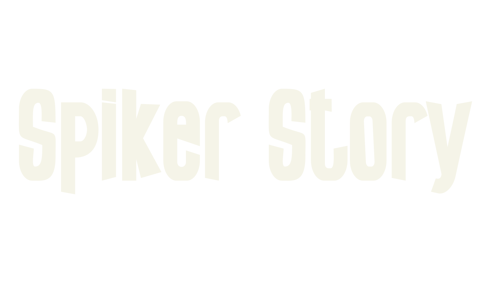 Spiker Story, letter font preview
