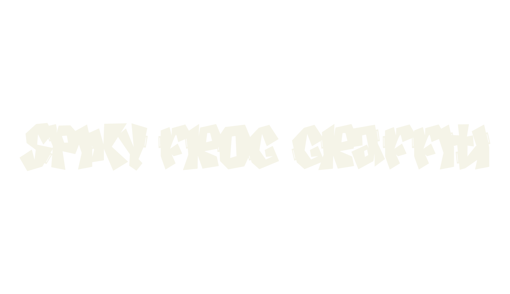 Spiky Frog Graffiti, graffiti font preview