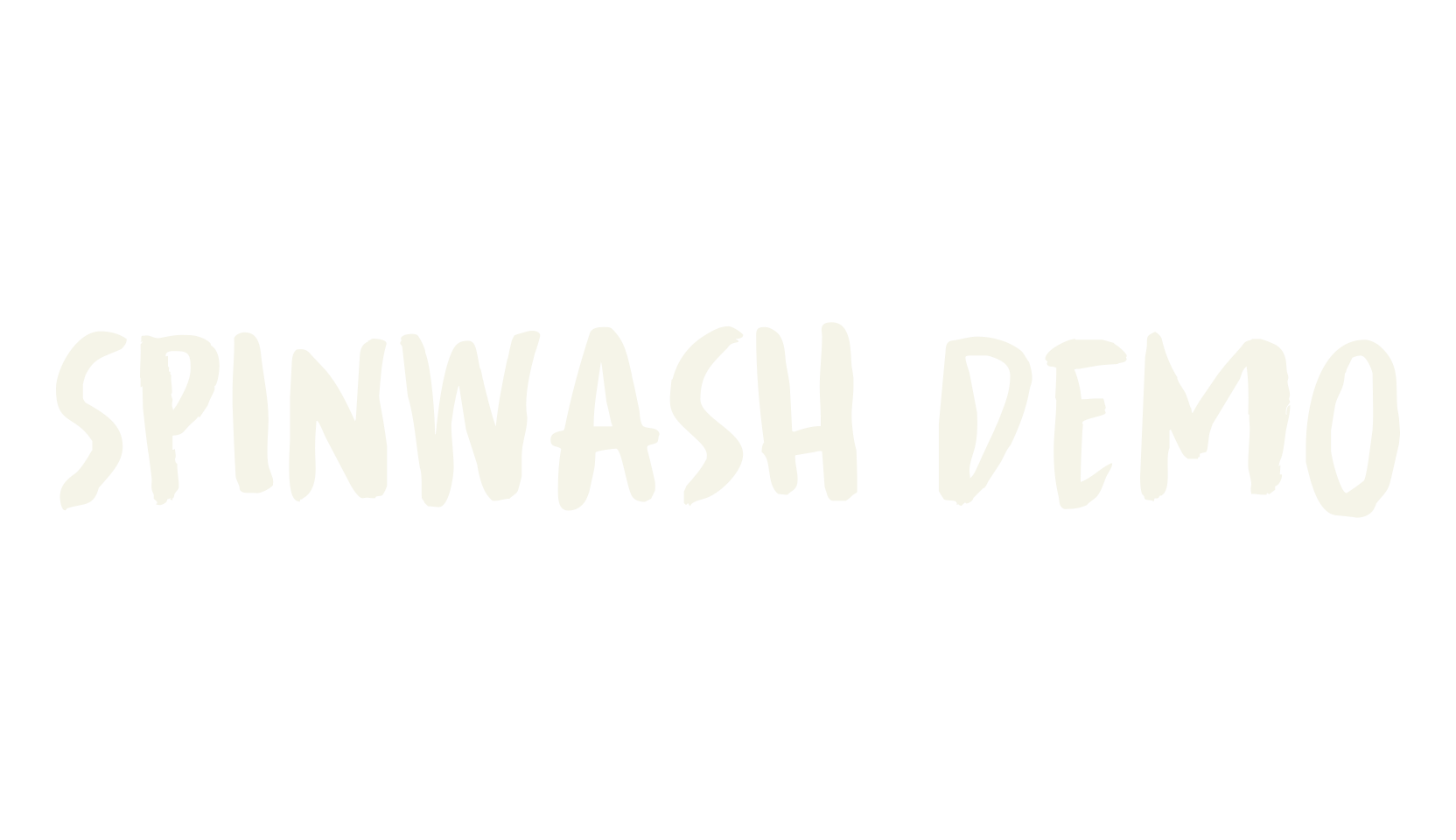 Spinwash DEMO, handwritten font preview