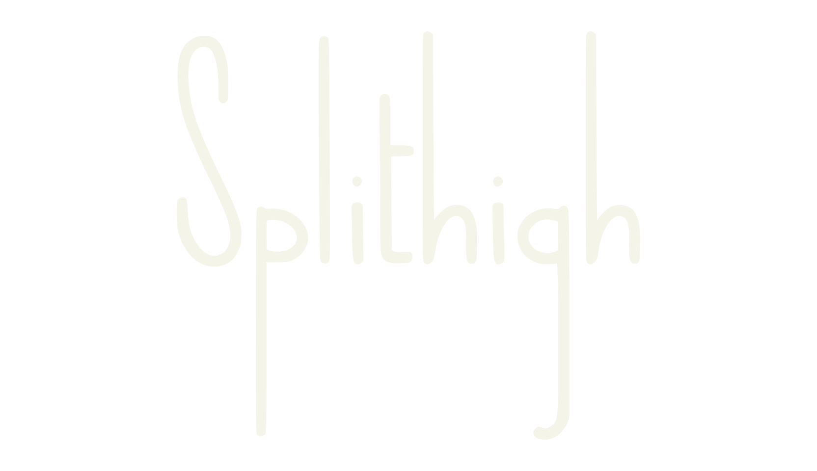 Splithigh, monoline font preview