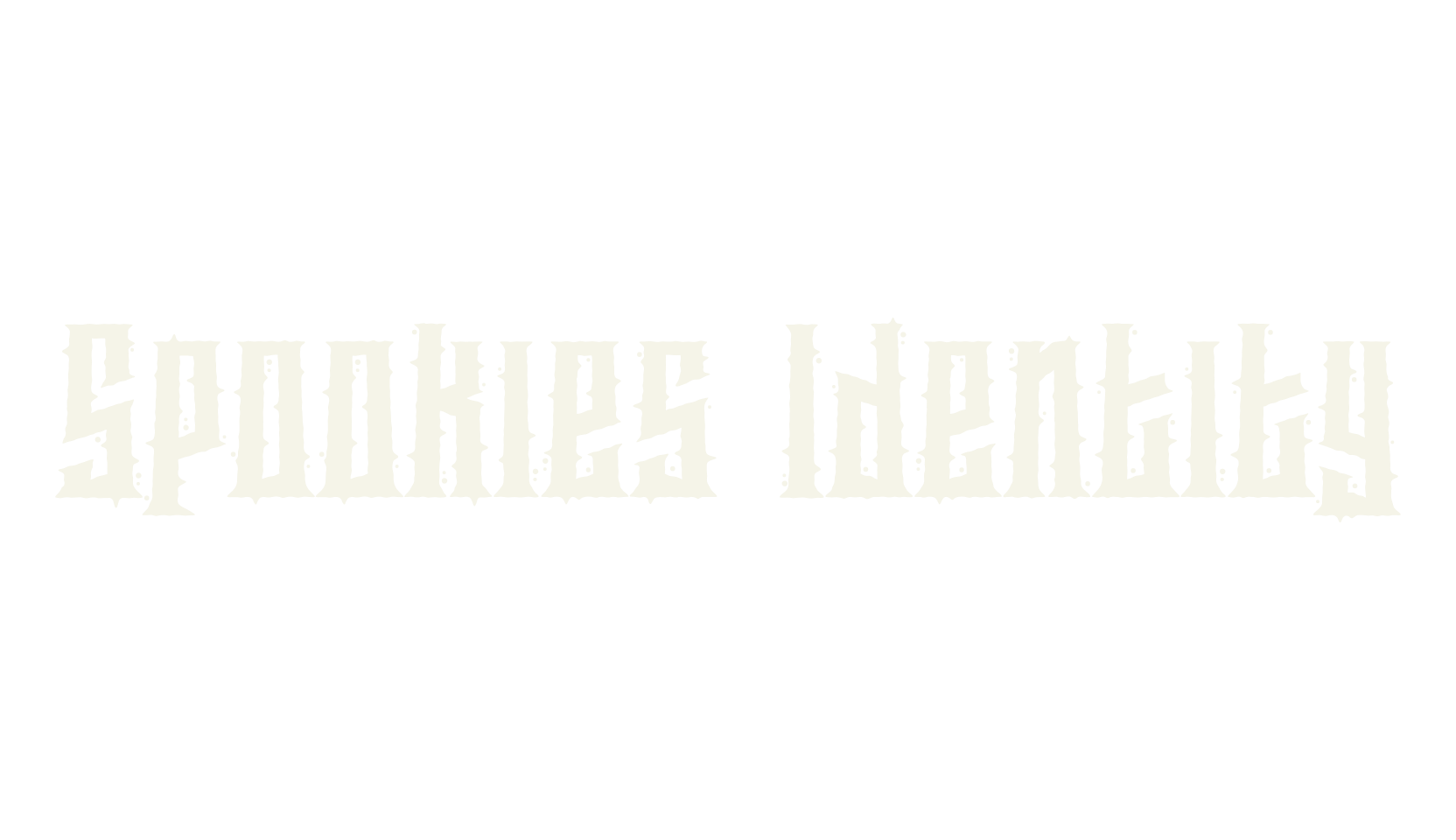 Spookies Identity, horror font preview