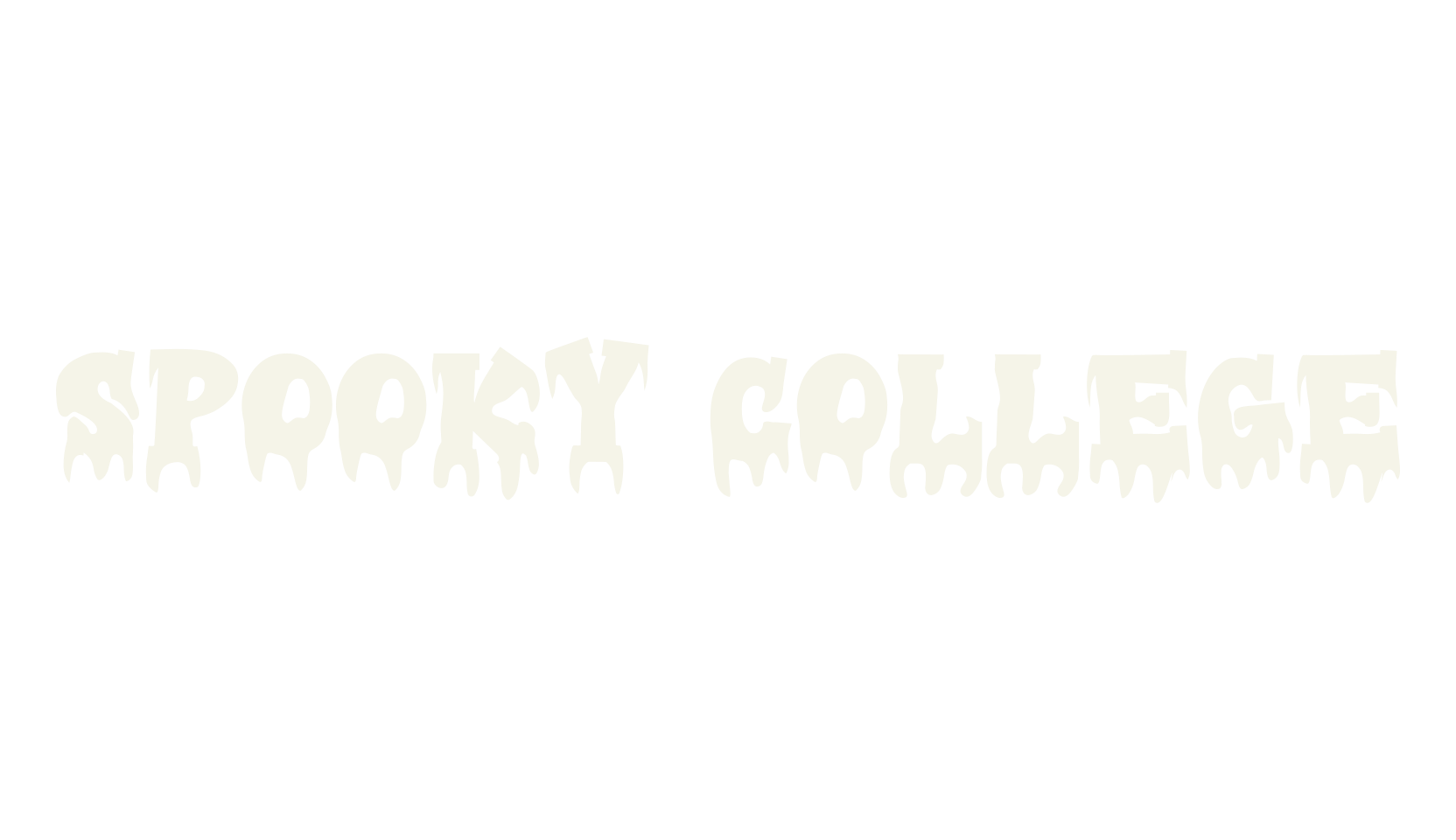 Spooky College, spooky font preview