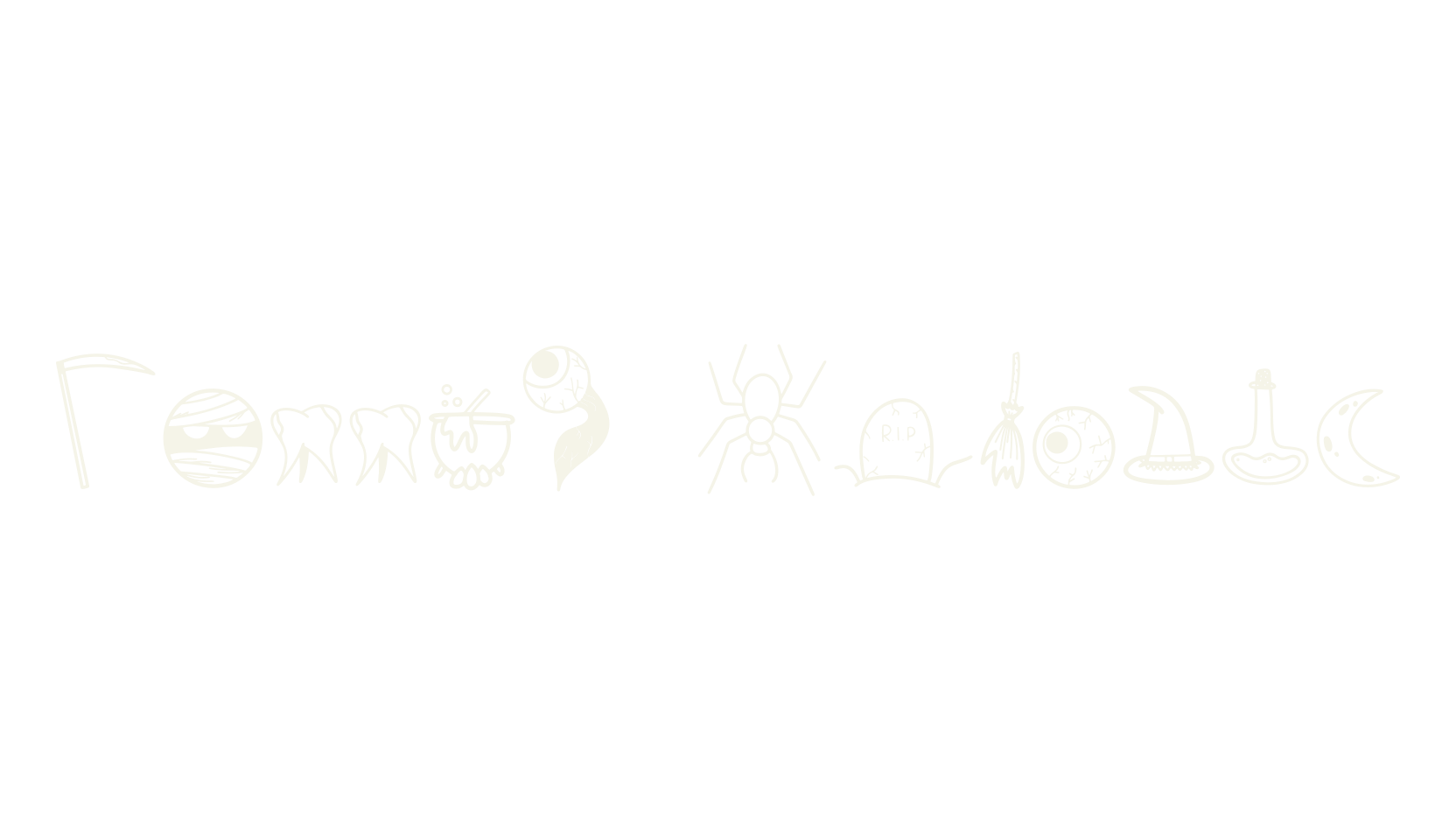 Spooky Dingbat, dingbats font preview
