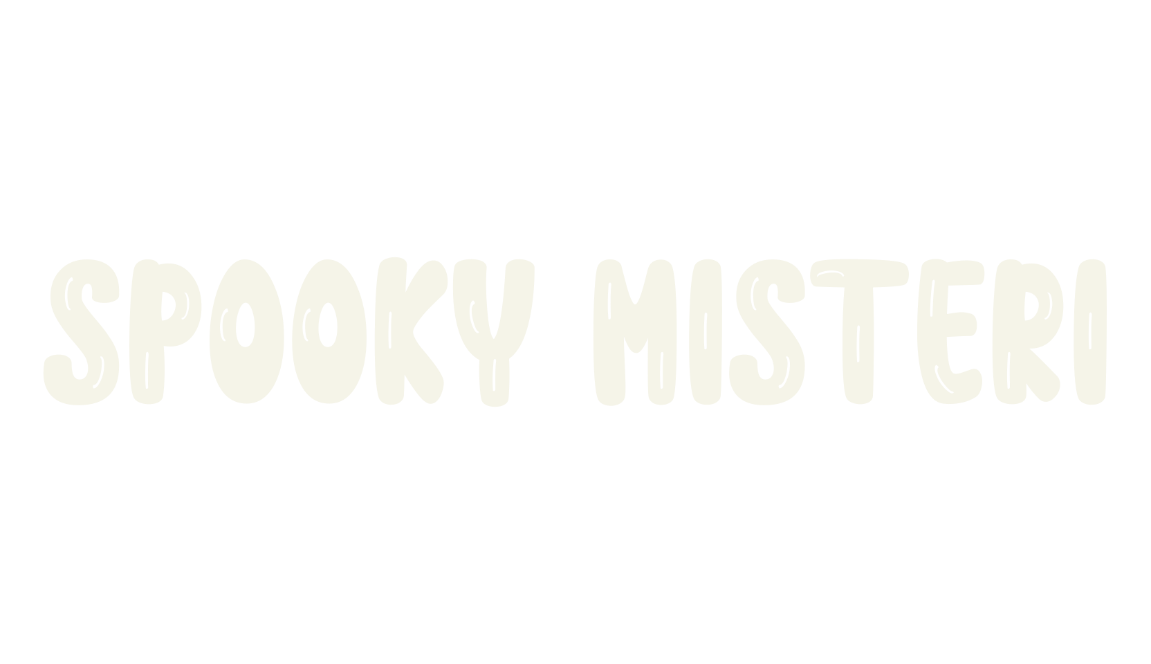 SPOOKY MISTERI, script font preview