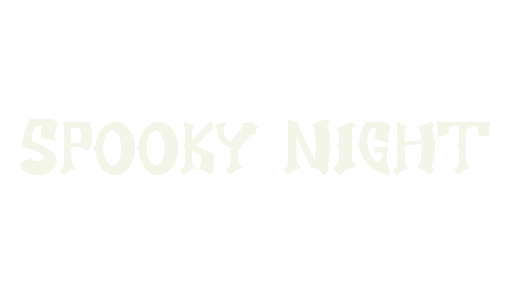 Spooky Night, spooky font preview