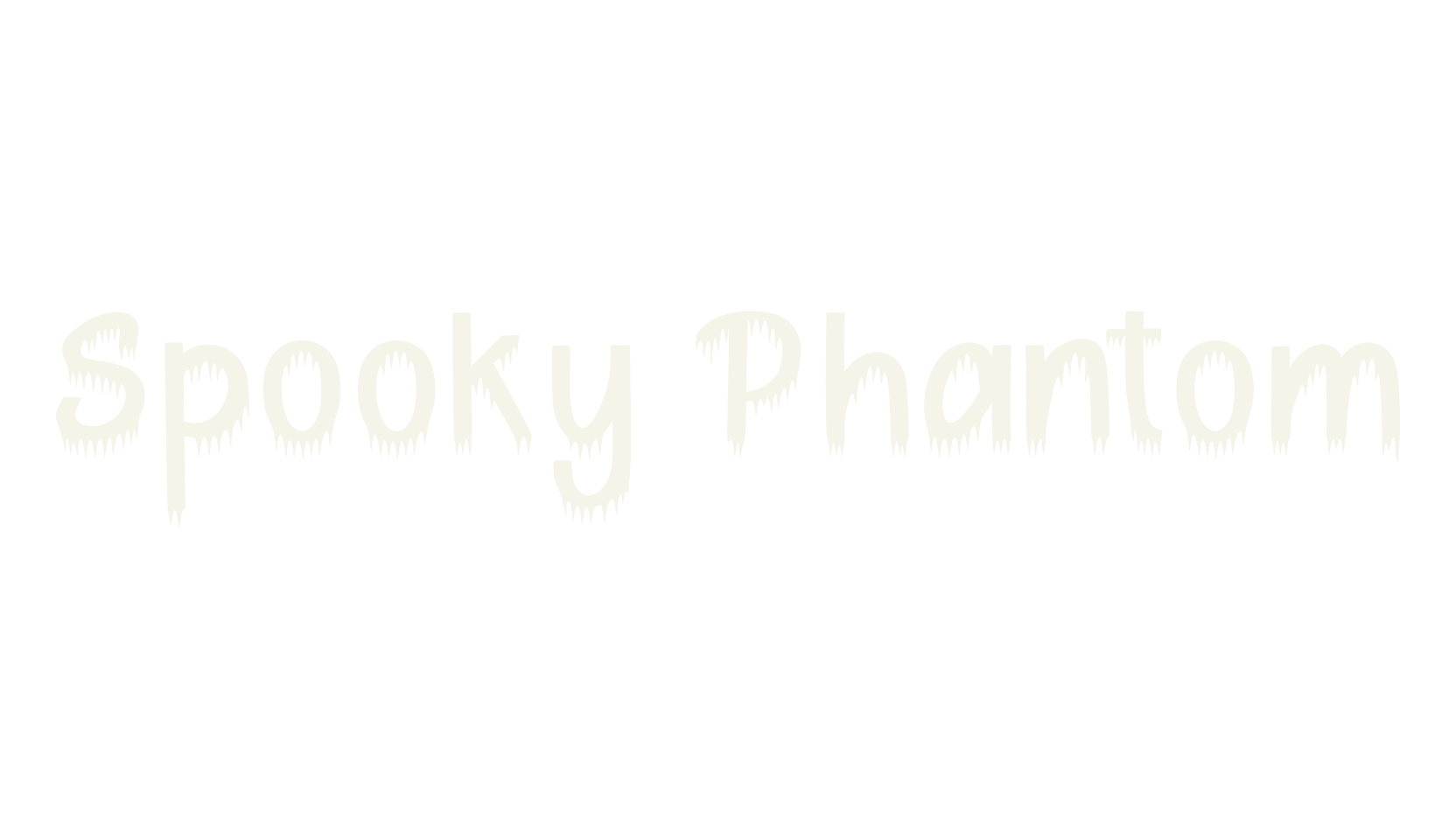 Spooky Phantom, spooky font preview