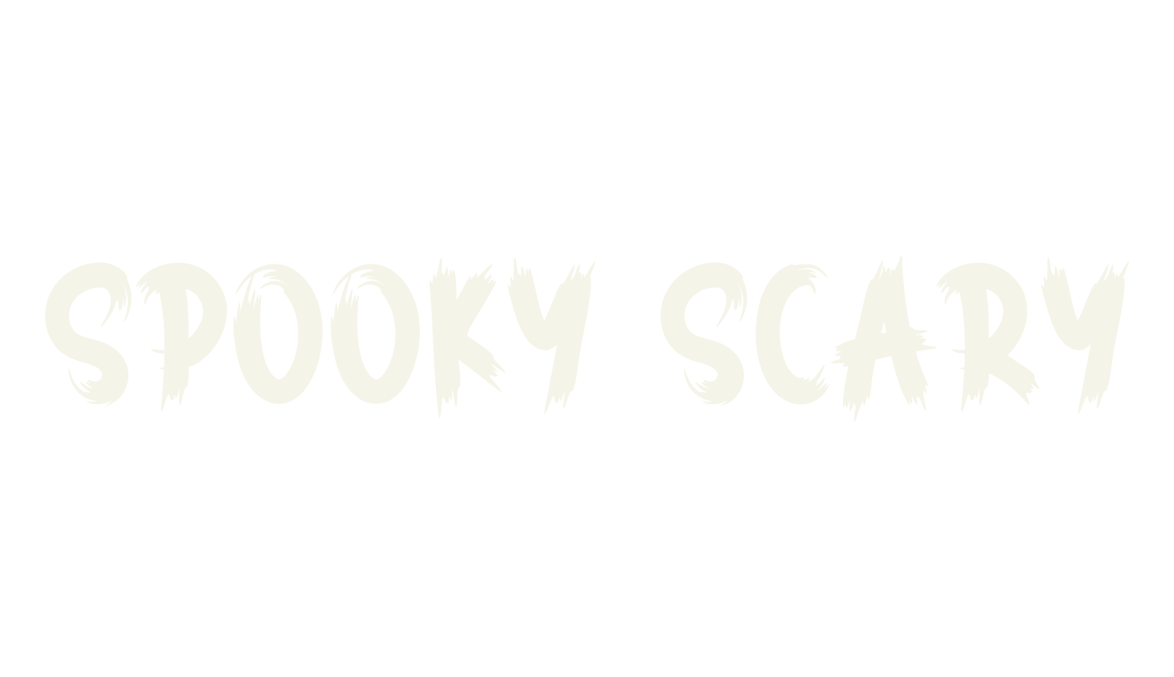 Spooky Scary, scary font preview