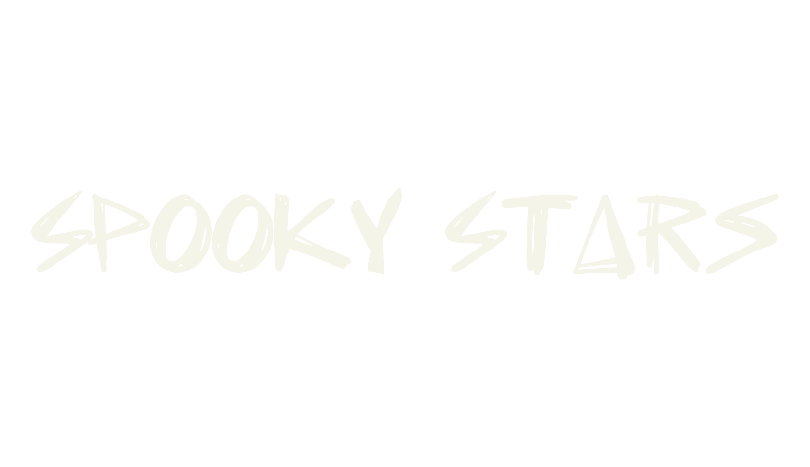 Spooky Stars, handwriting font preview