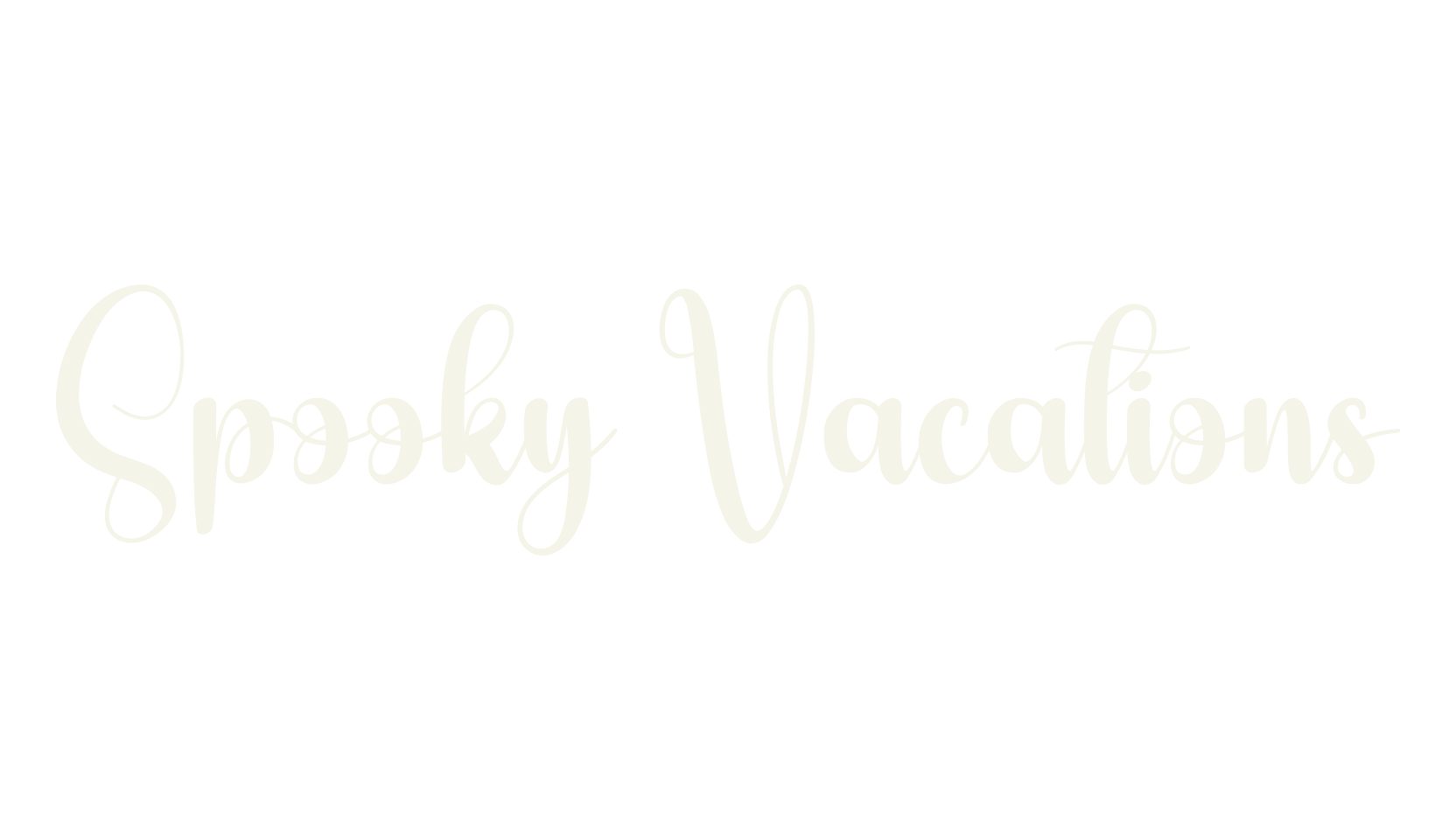 Spooky Vacations, calligraphy font preview
