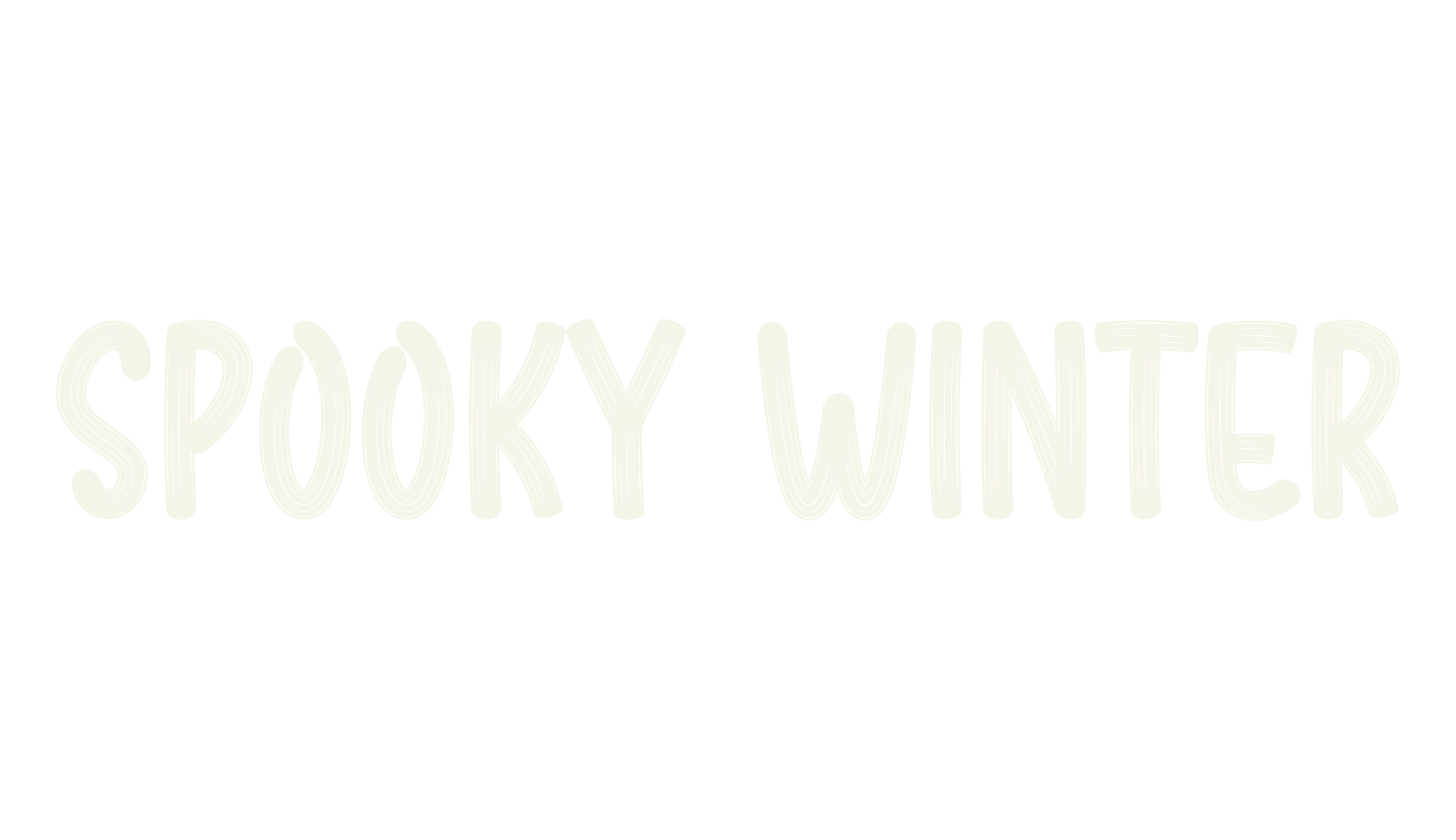 Spooky Winter, handwriting font preview