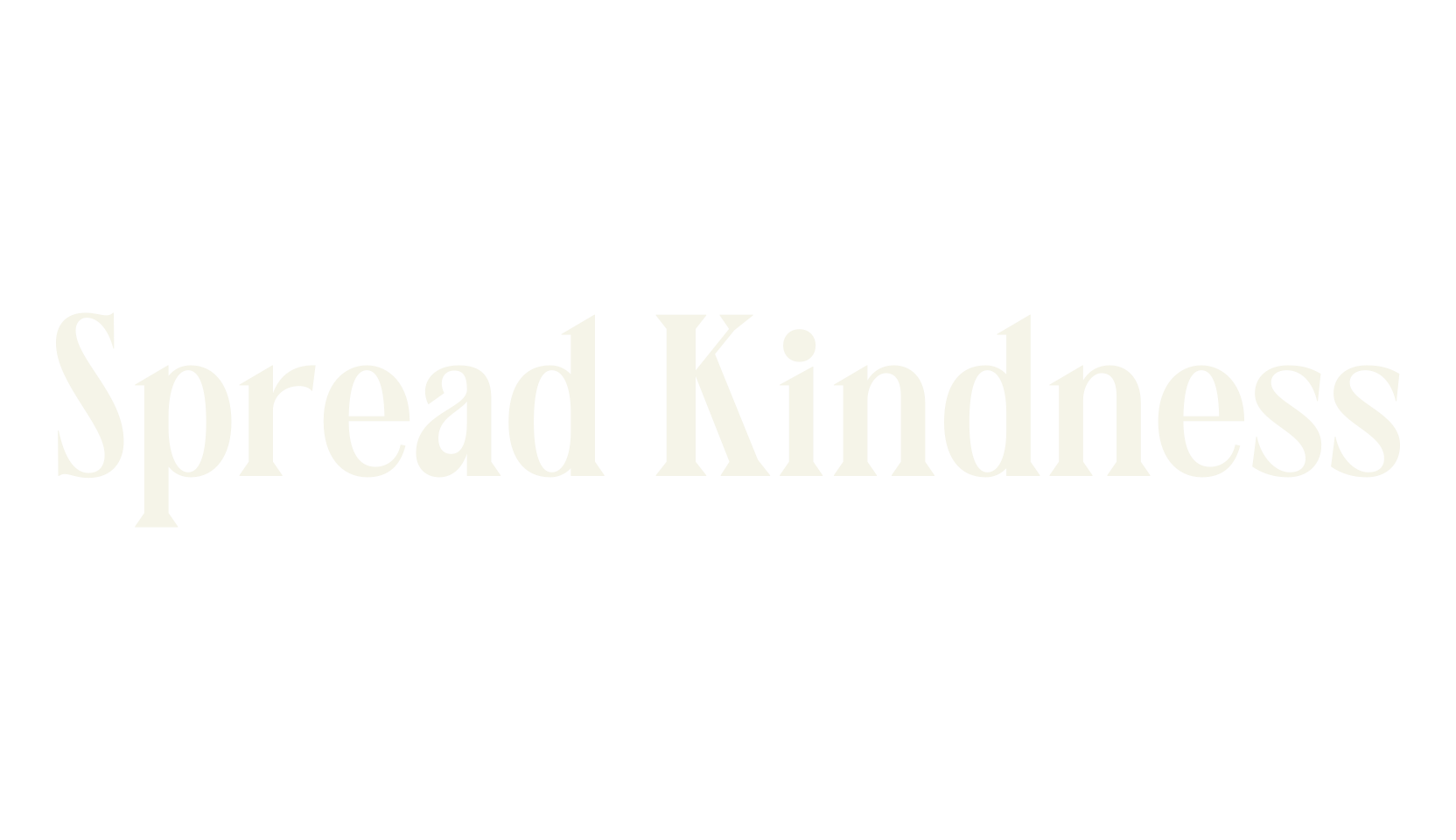 Spread Kindness, serif font preview