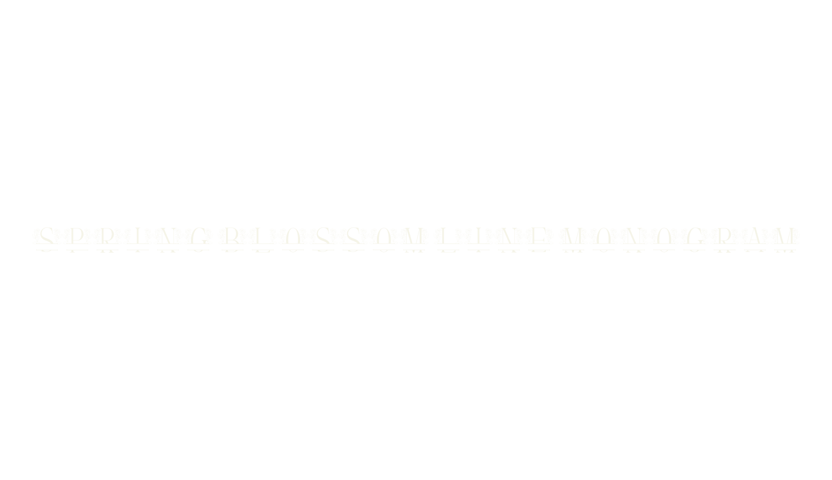 Spring Blossom Line Monogram, artistic font preview