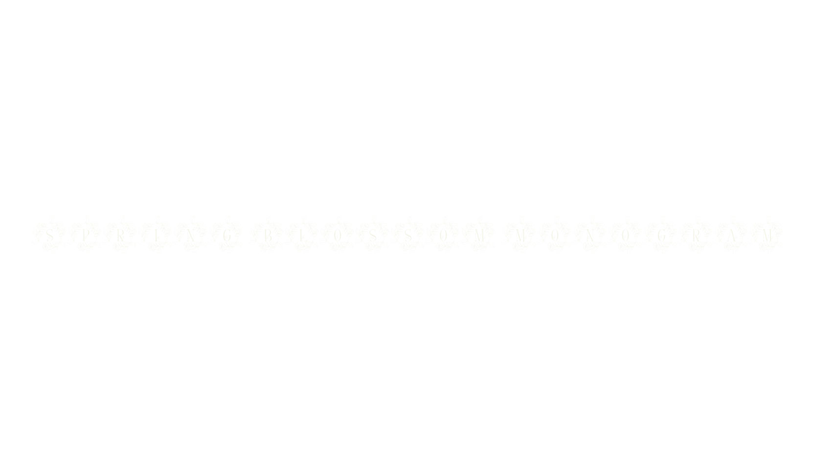 Spring Blossom Monogram, spring font preview