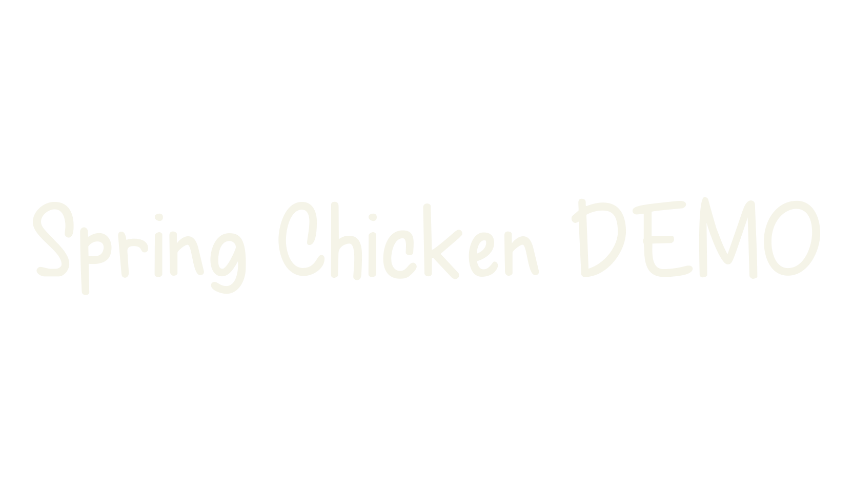 Spring Chicken DEMO, handwritten font preview