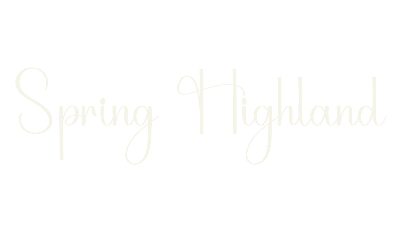 Spring Highland, alphabet font preview