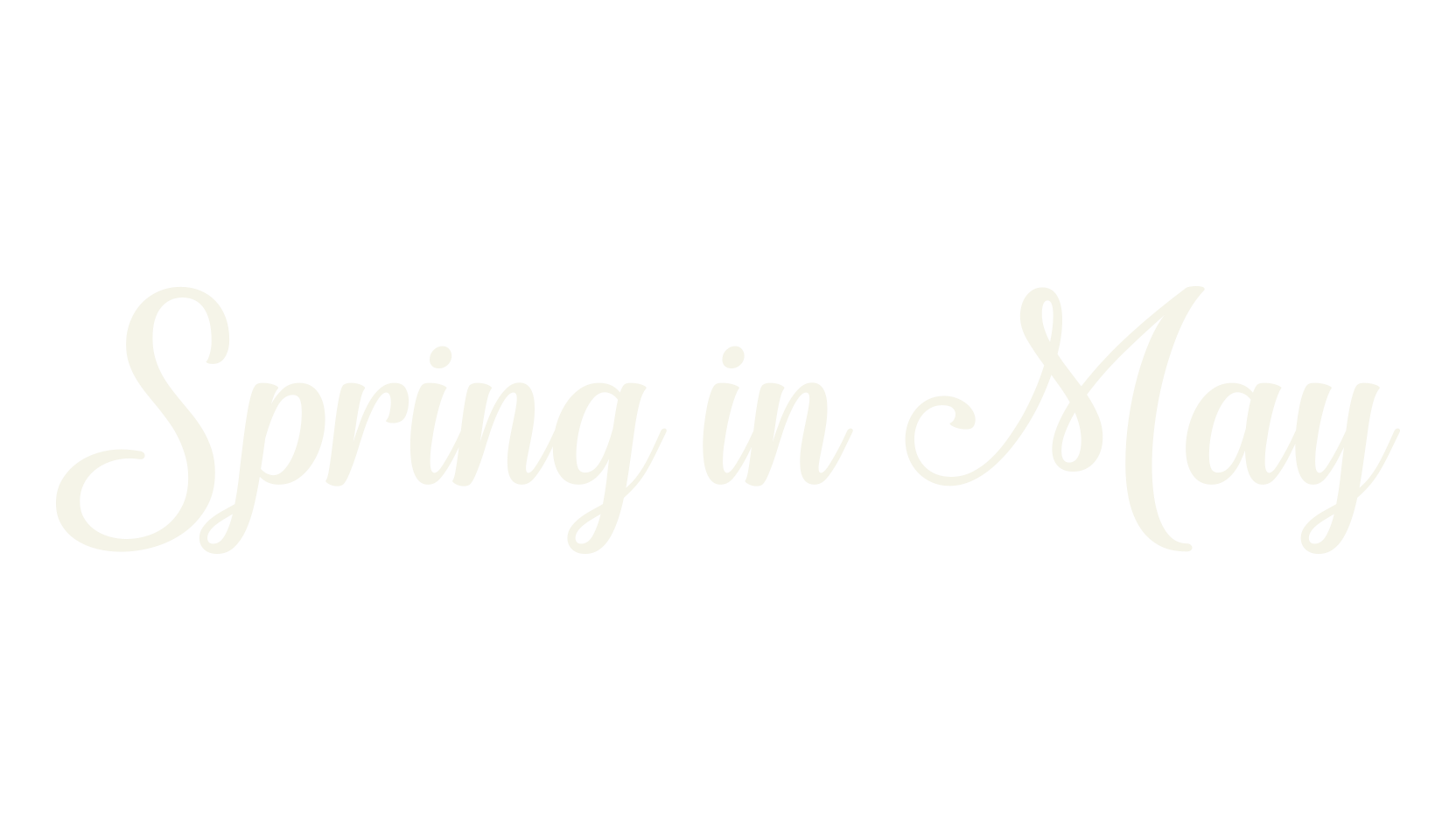Spring in May, fashion script font preview
