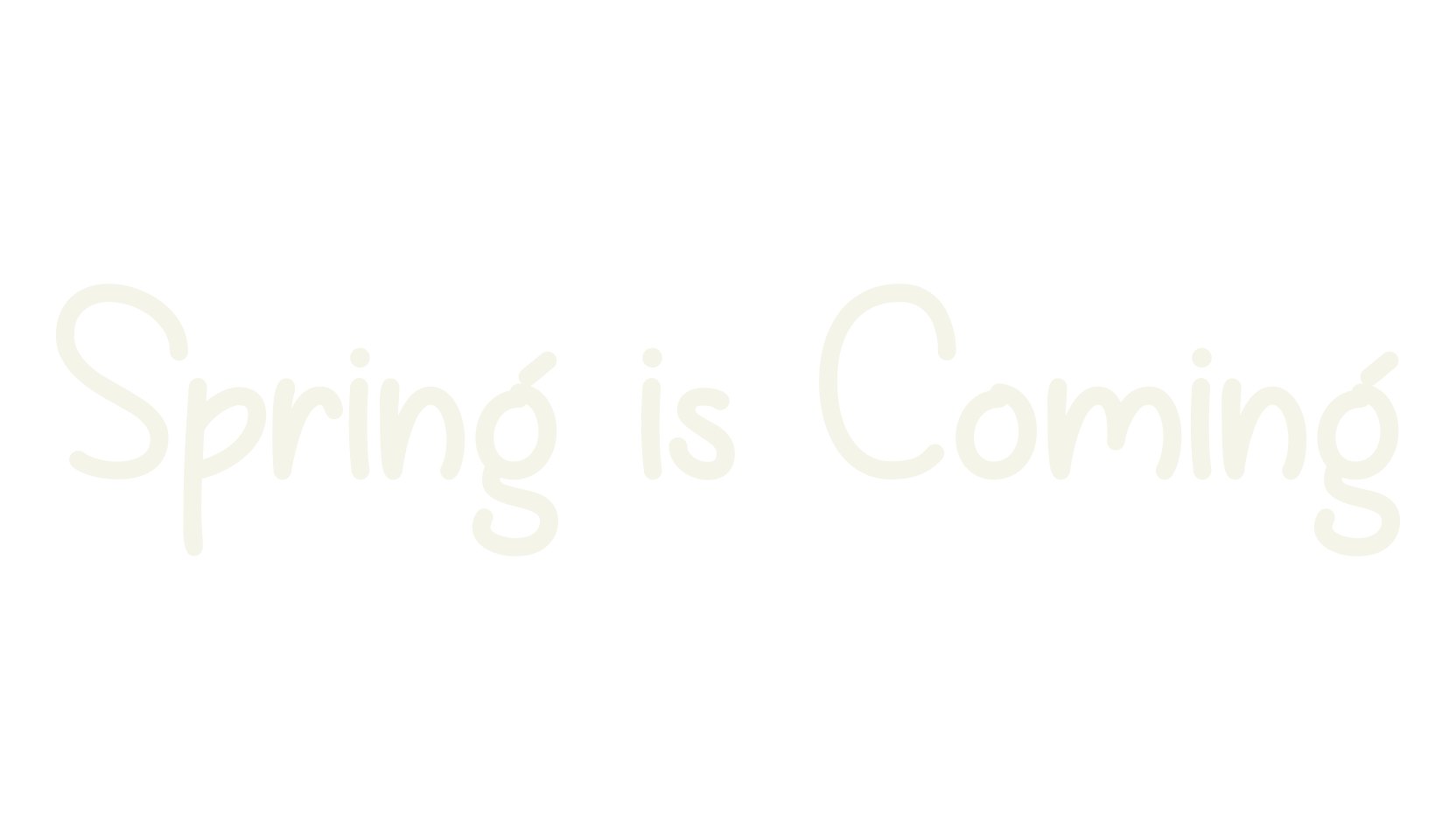Spring is Coming, handwritten font preview