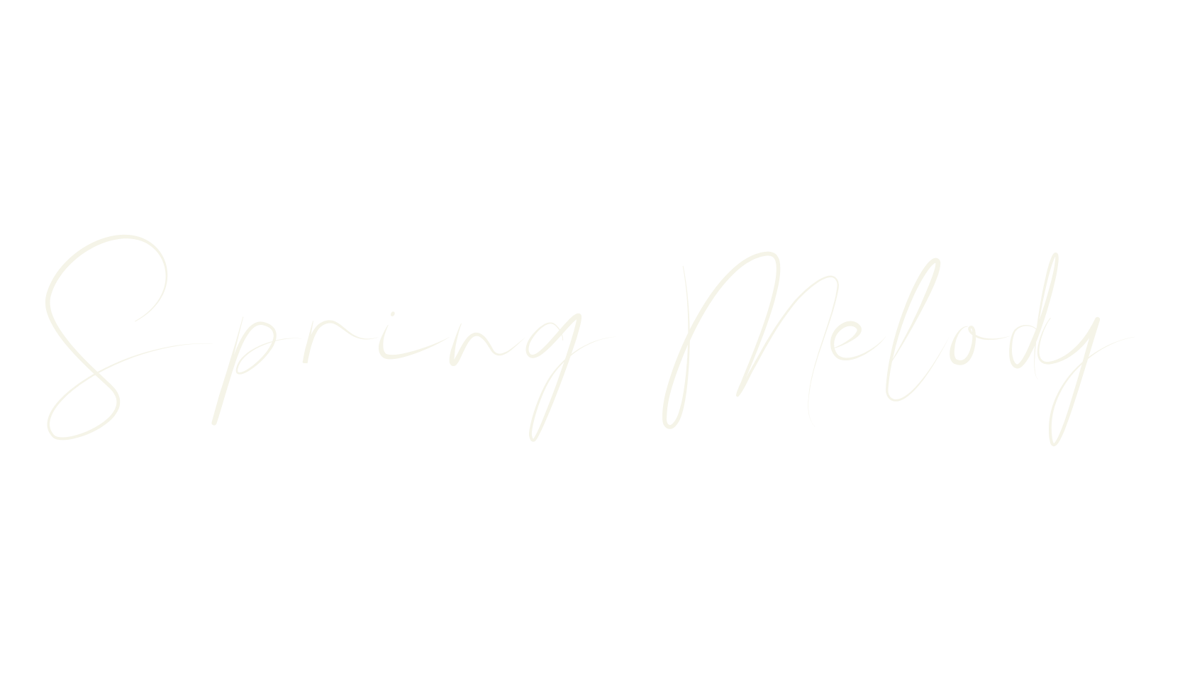 Spring Melody, cursive font preview