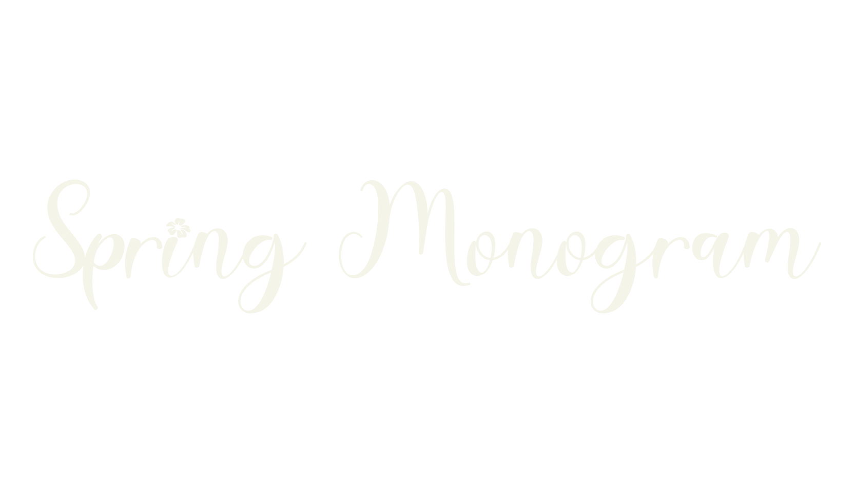 Spring Monogram, monogram font preview