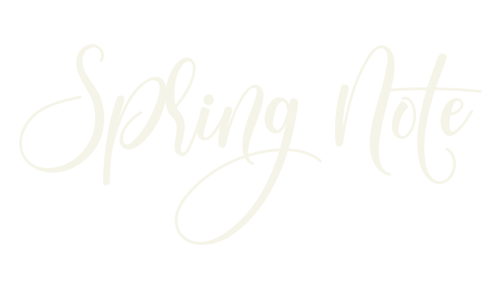 Spring Note, cursive font preview