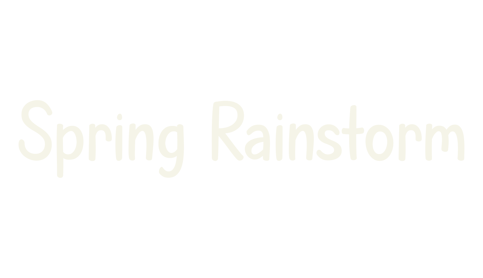 Spring Rainstorm, handwritten font preview
