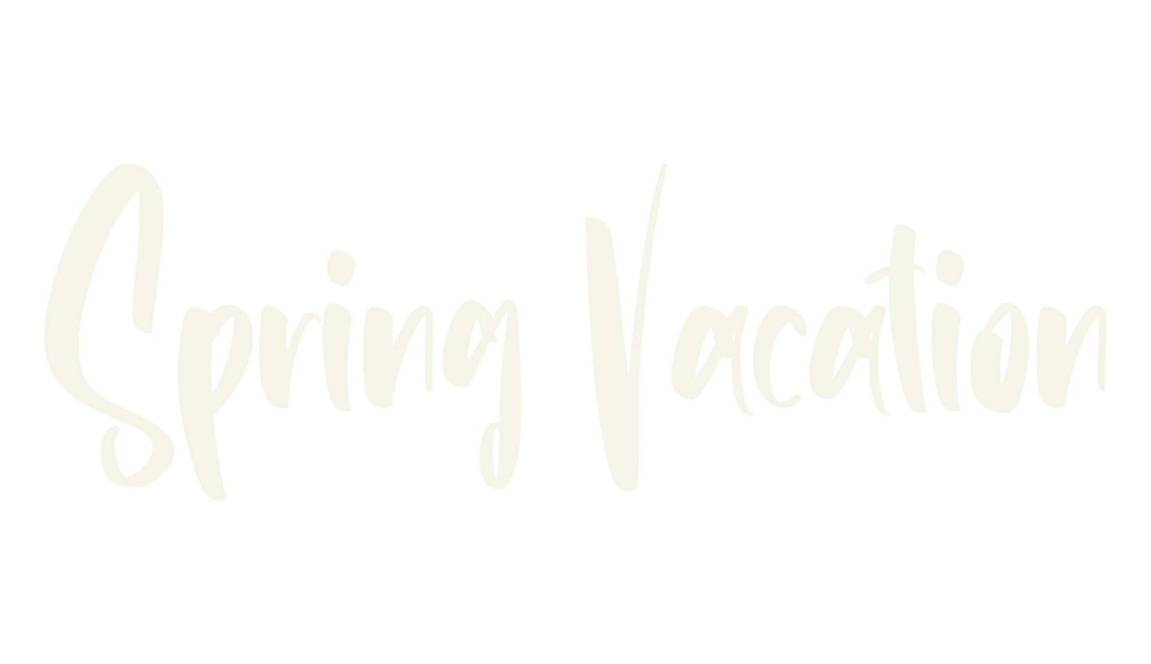 Spring Vacation, typewriter font preview