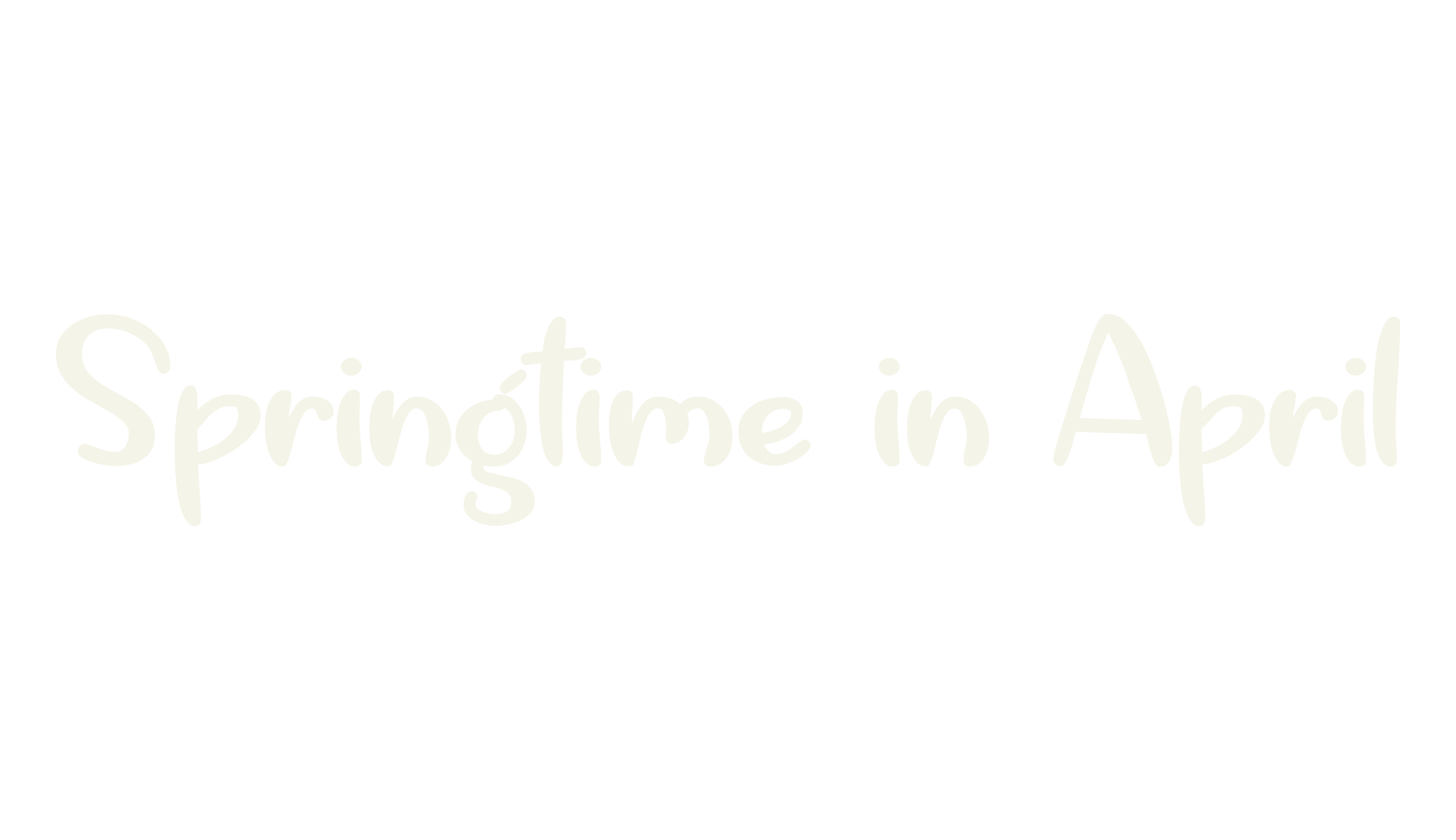 Springtime in April, fashion script font preview