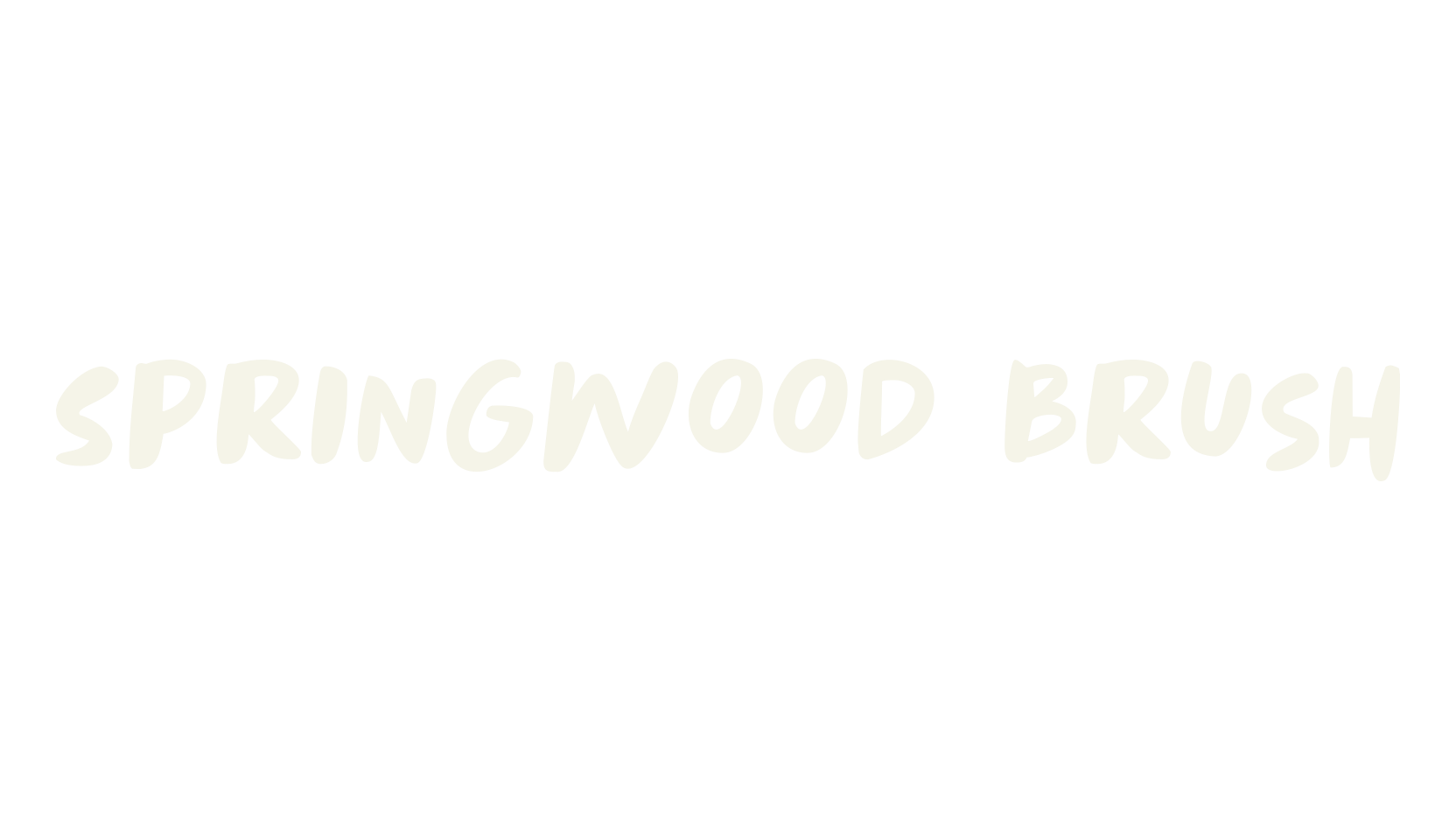 Springwood Brush, handwritten font preview