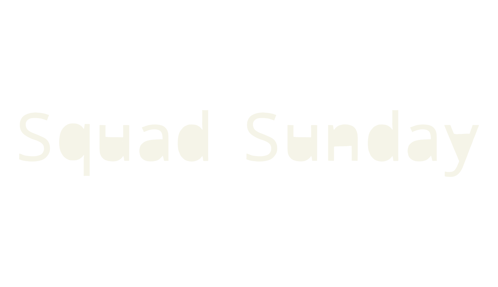 Squad Sunday, display font preview