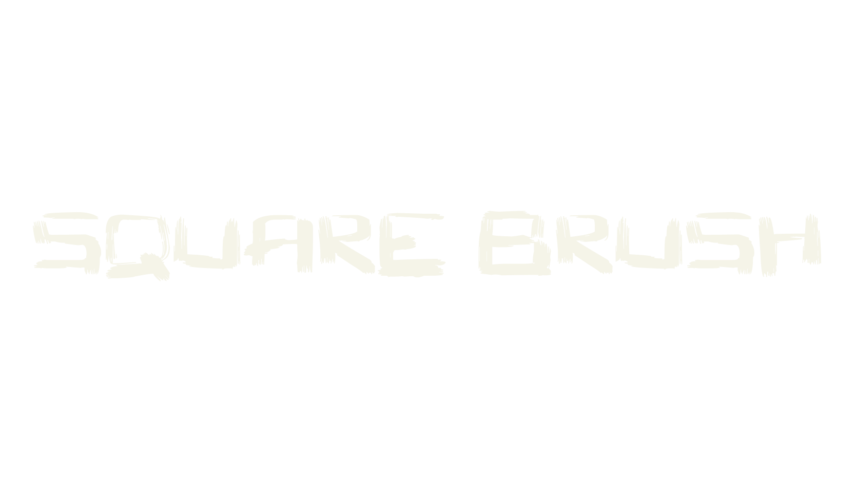 Square Brush, handwritten font preview