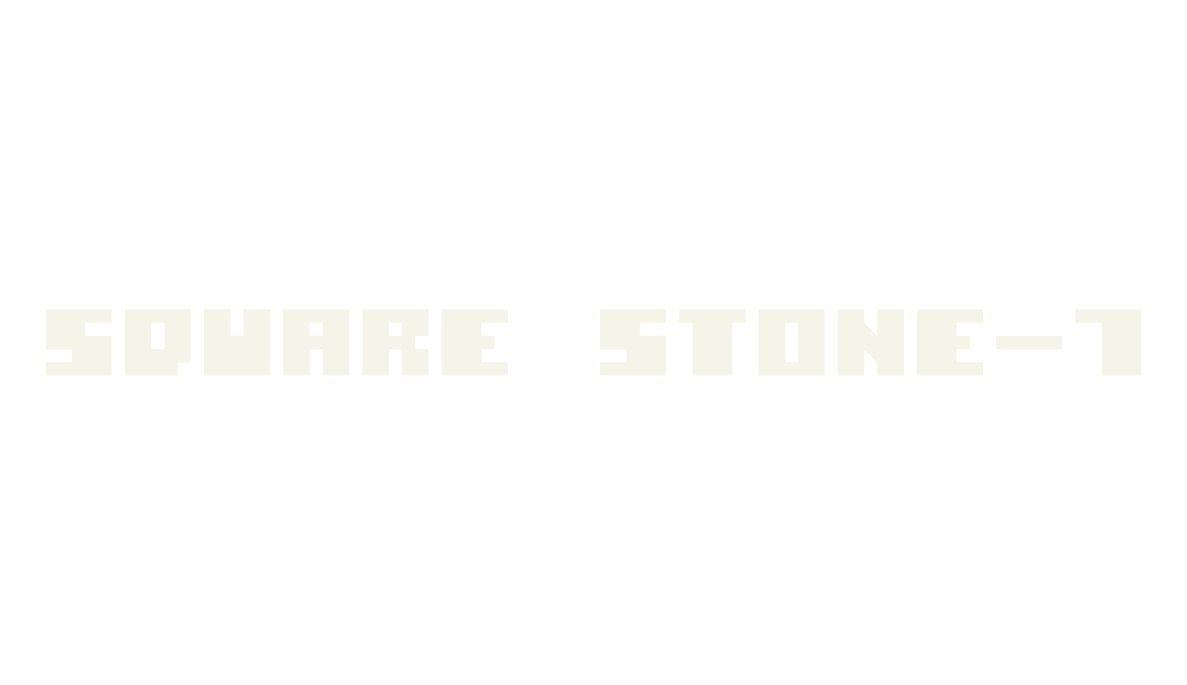 Square Stone-7, 80s font preview