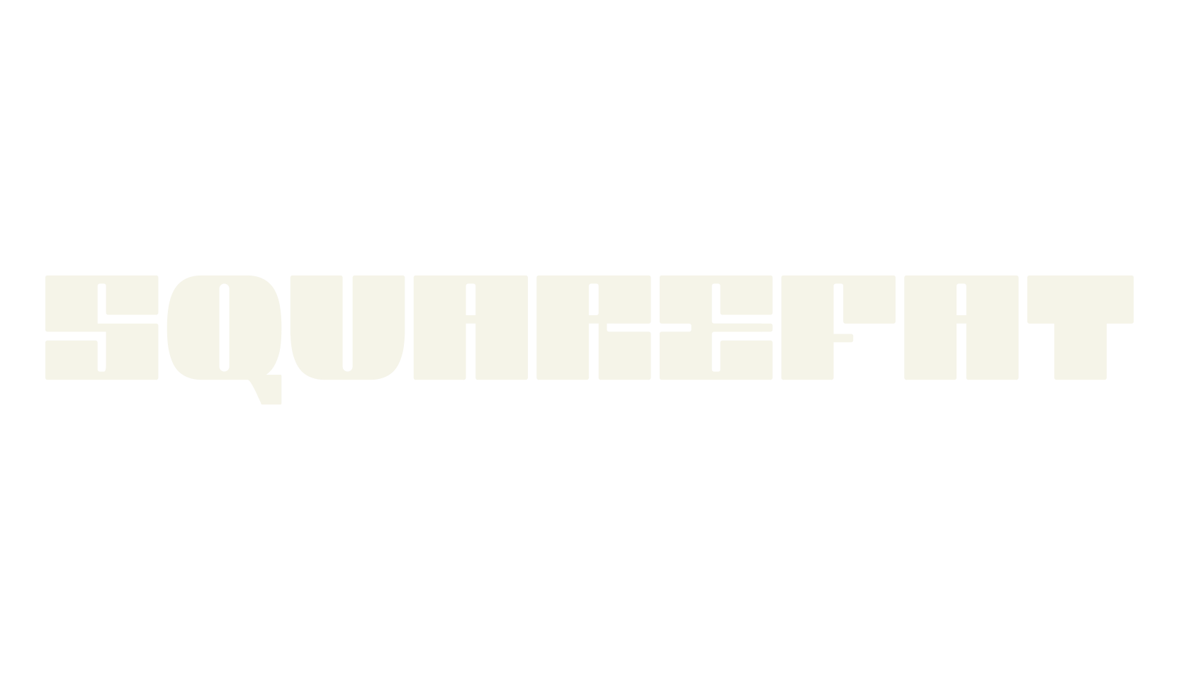 Squarefat, thick font preview