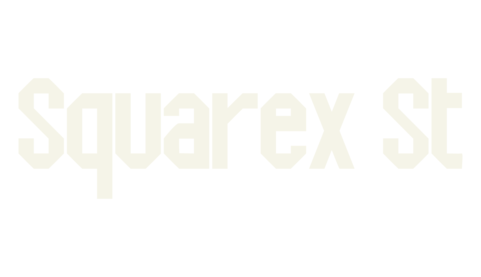 Squarex St, tech font preview