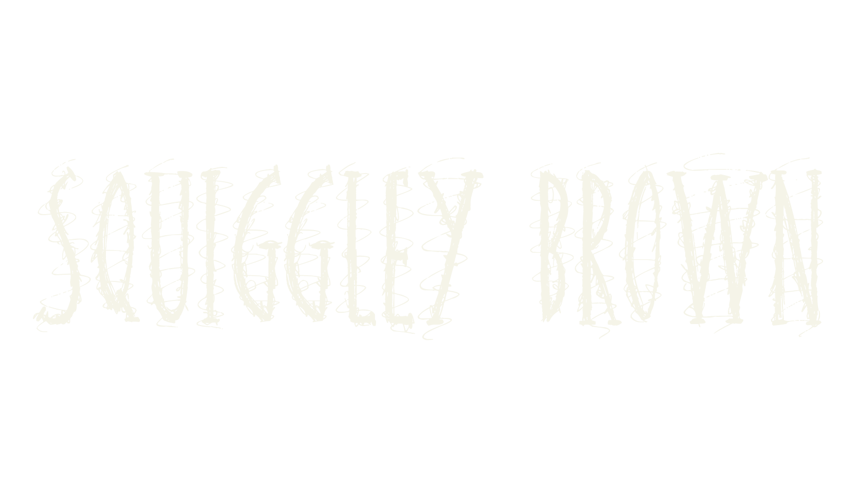 Squiggley Brown, display market font preview