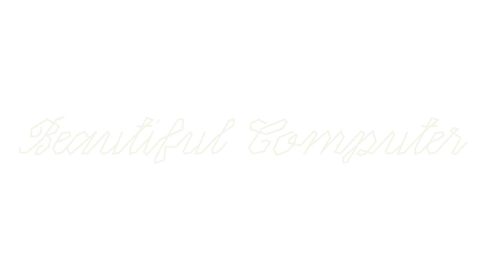 Beautiful Computer, gaming font preview