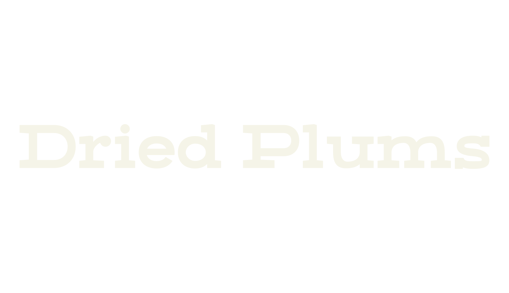 Dried Plums, slab font preview
