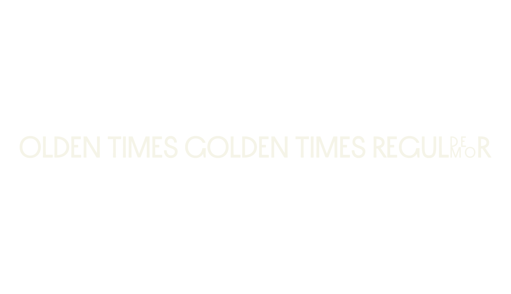 Olden Times Golden Times Regular, retro font preview