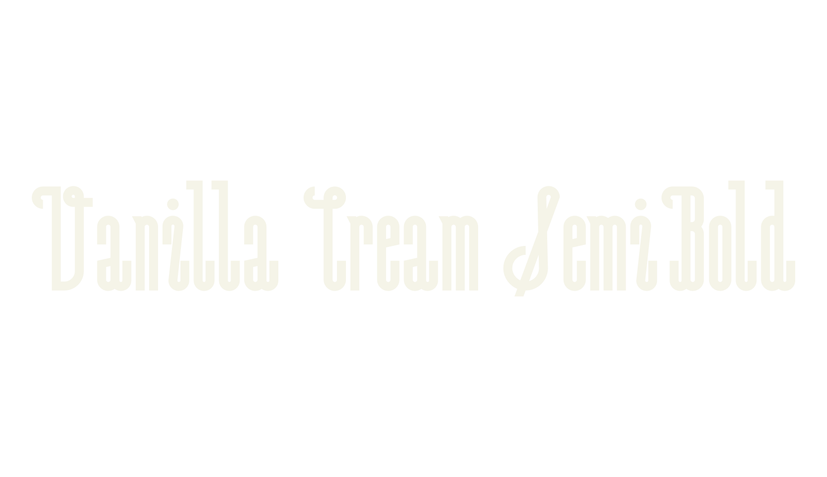 Vanilla Cream SemiBold, weird font preview
