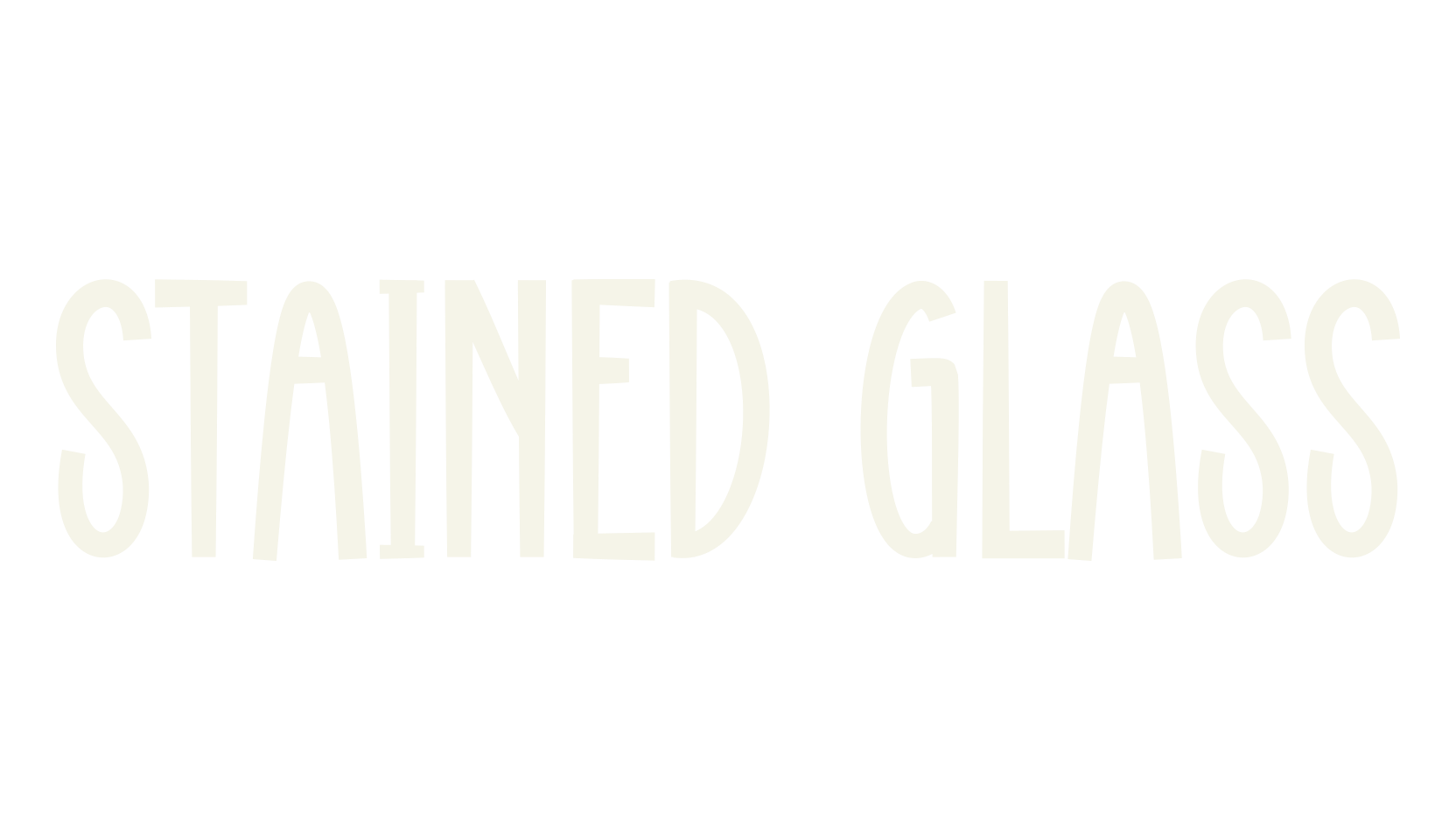 Stained Glass, script font preview